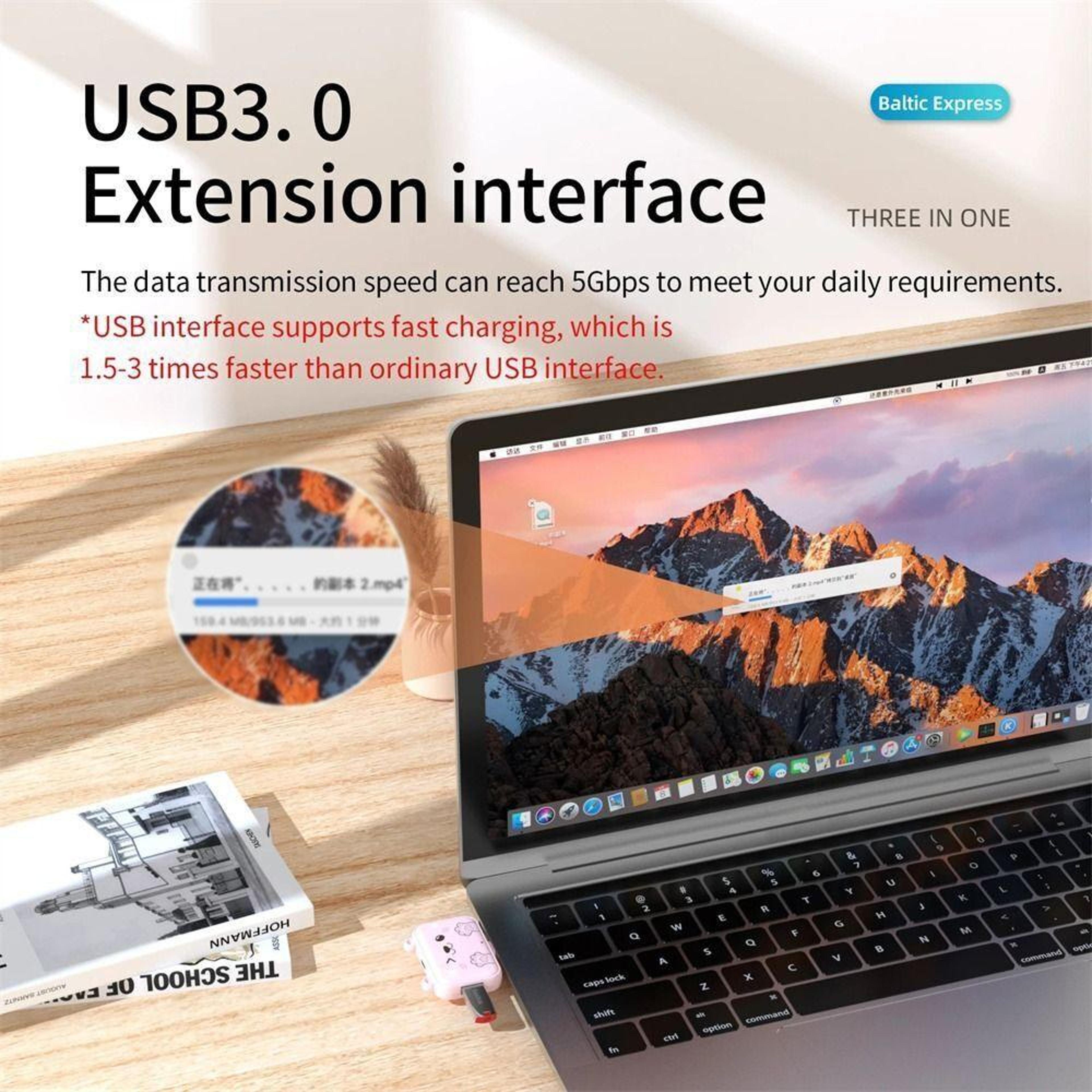 3 In 1 USB C Hub With 4K HDMI PD Charging And USB 30 Docking Station For IPad Phone Laptop 13