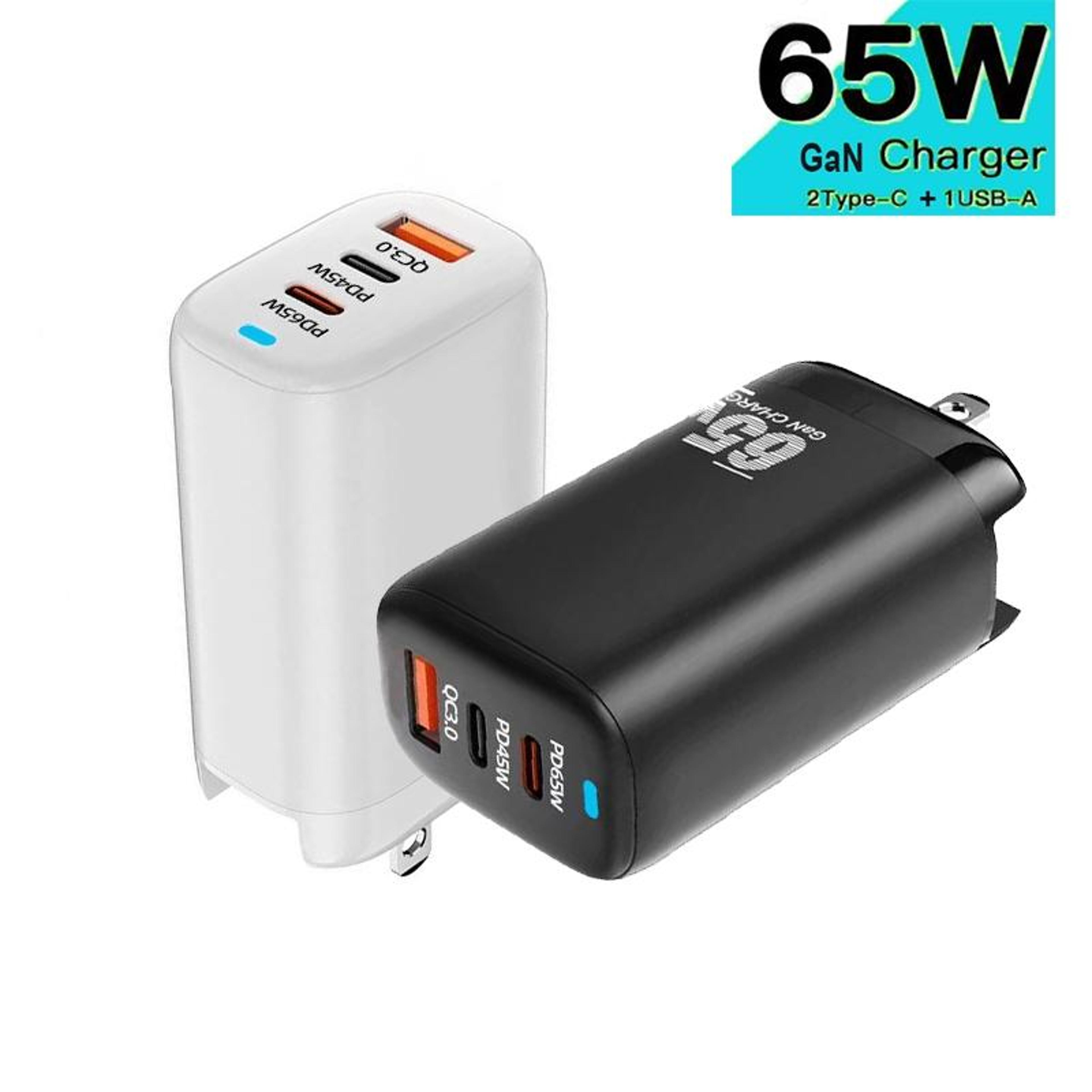 TE 65W 65W GaN Charger USB C Fast Charger 2 USB C 1 USB A PD Wall Adapter For Laptop Tablet Phone 2