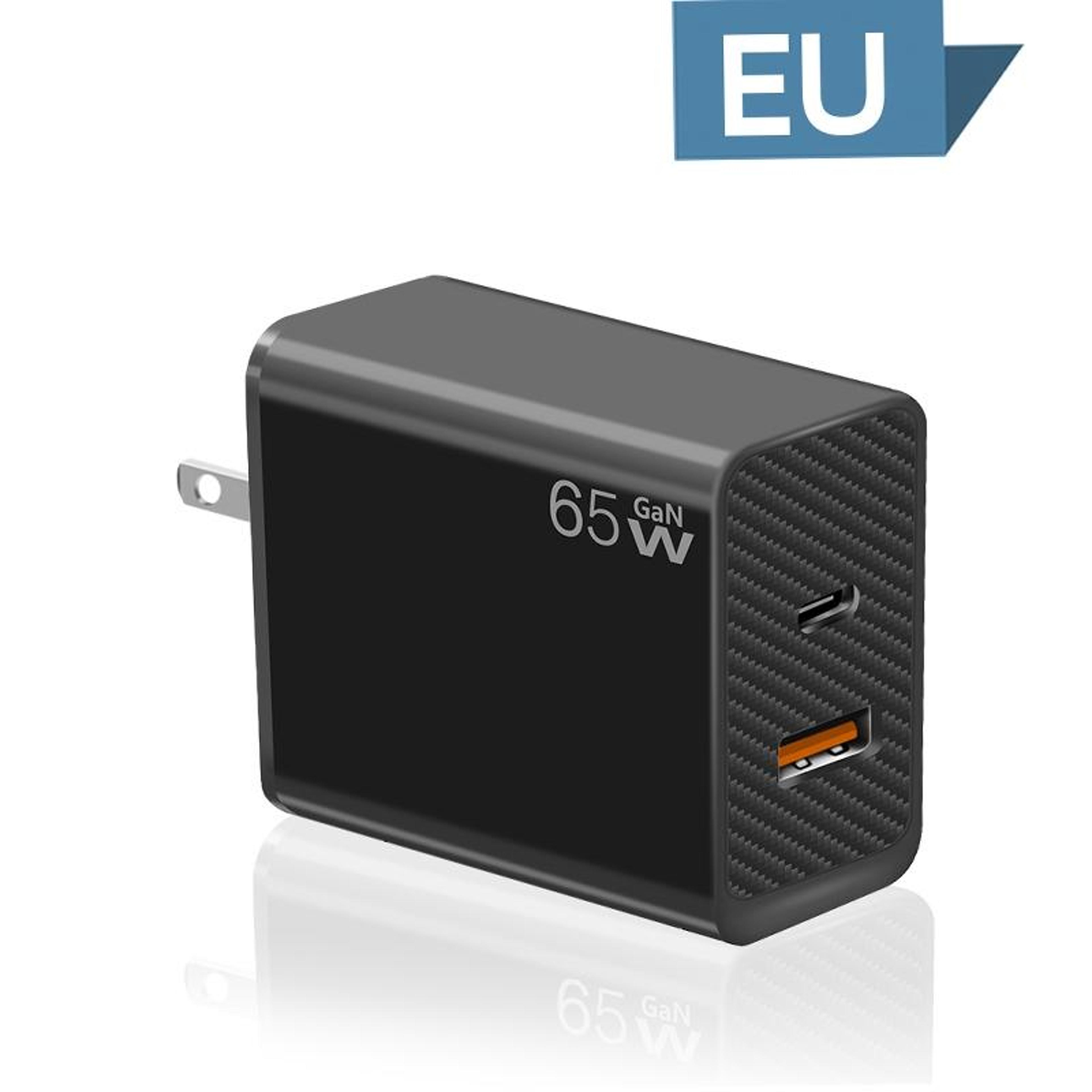 GaN 48W Fast Charger USB C PD Charger Dual Port USB A Wall Adapter US Plug 1