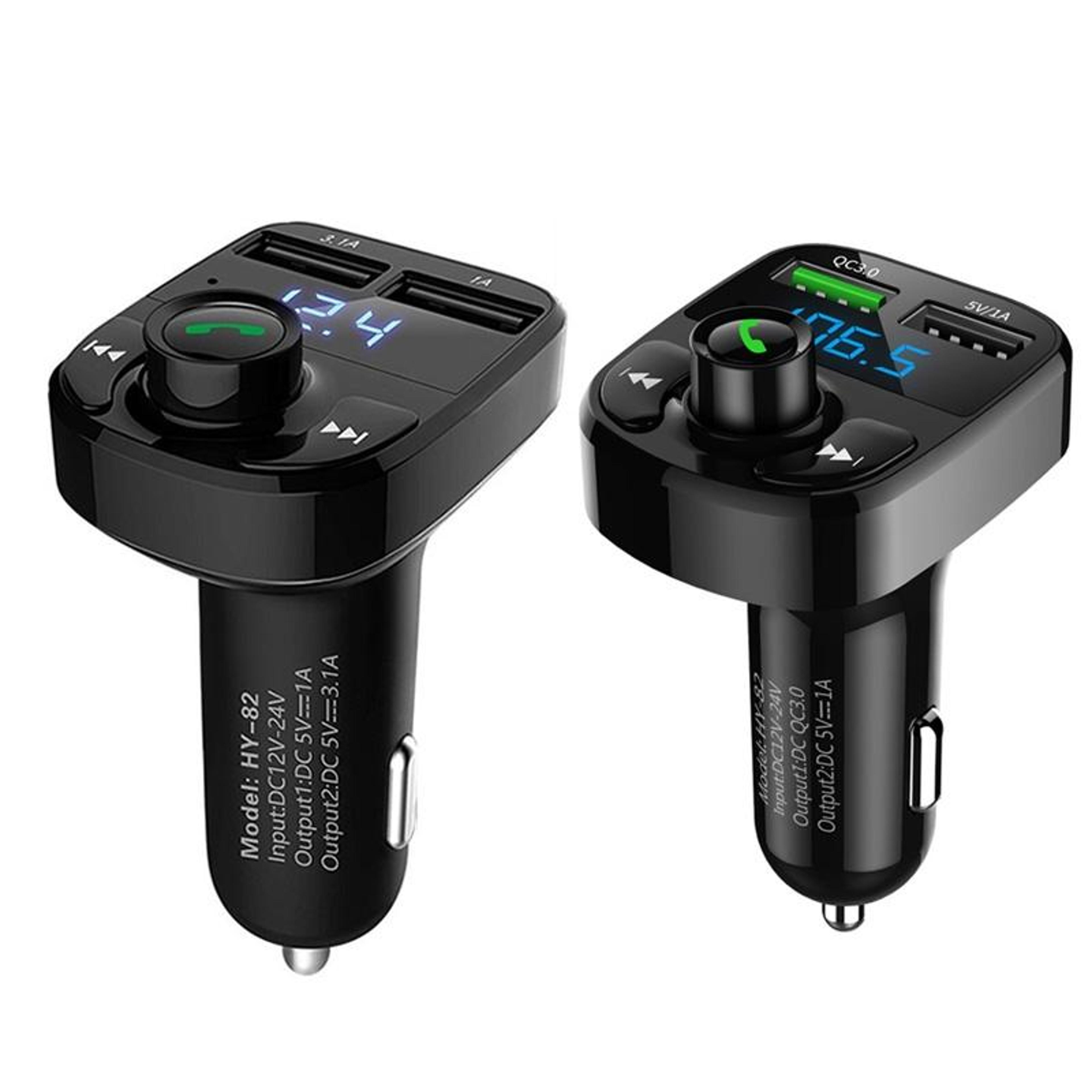 HY82 Bluetooth FM Transmitter Dual USB Car Charger MP3 Player With Hands Free Calling Fast Charging 1