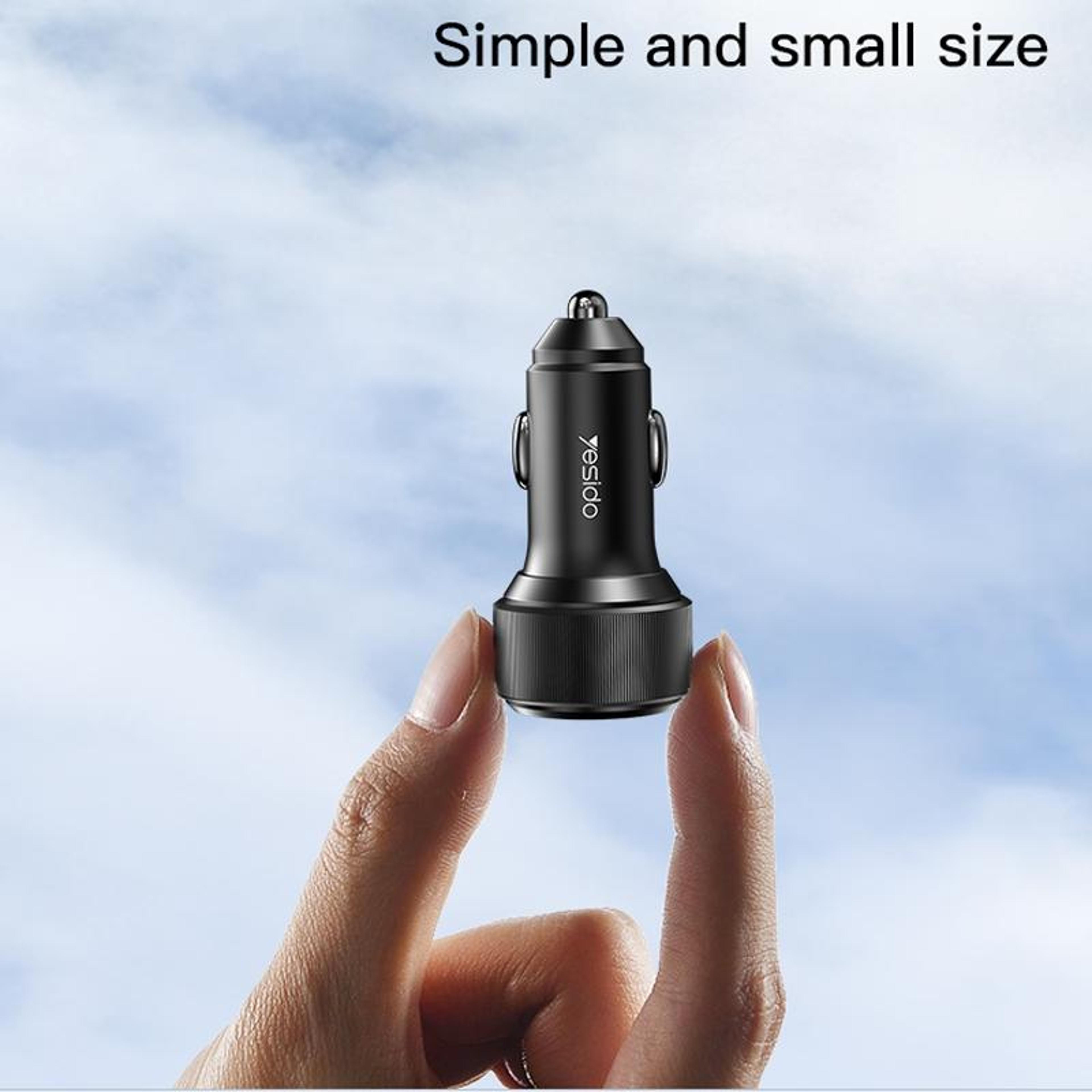 Yesido Y48 60W Car Charger Dual USB C Car Charger PD Fast Charging Adapter 6