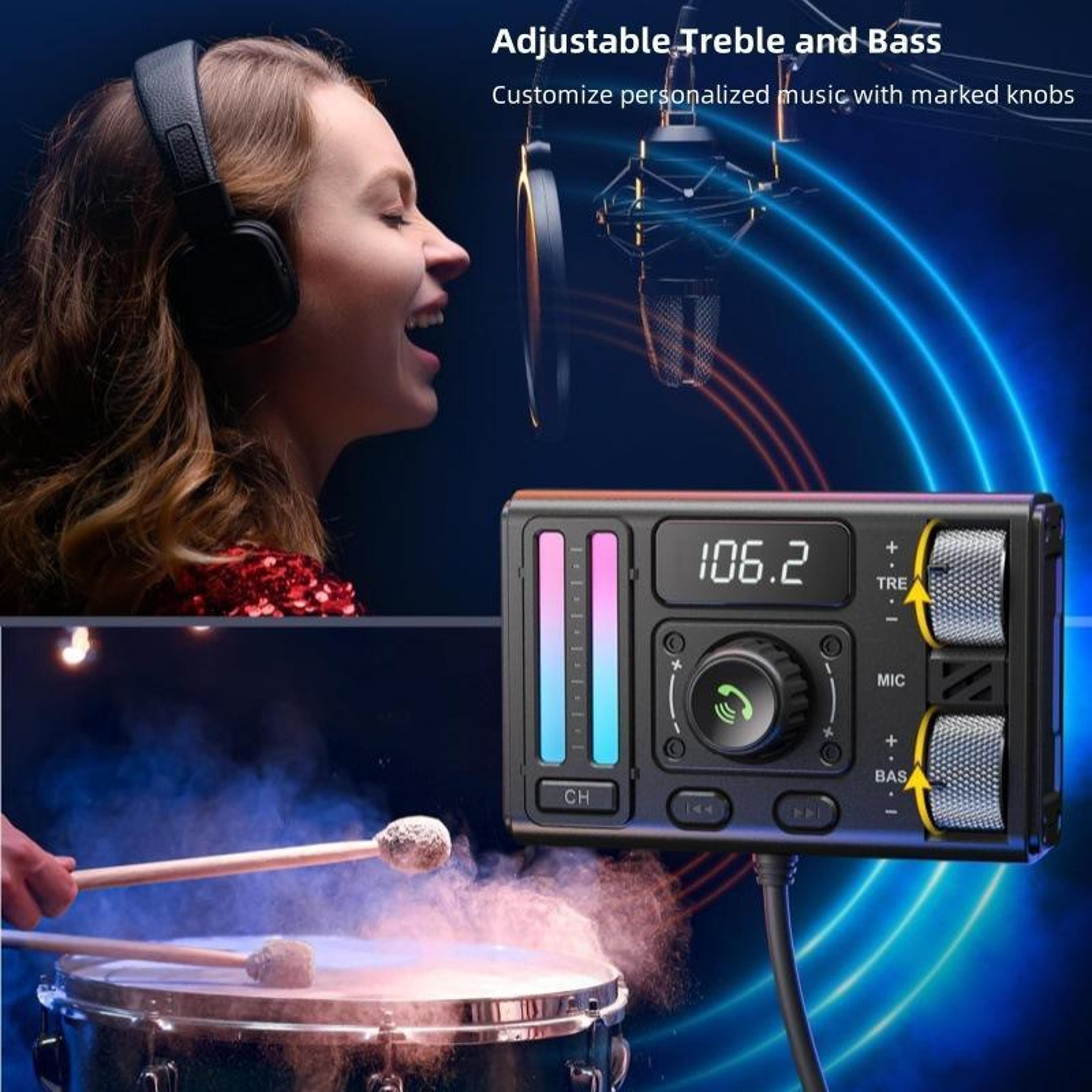 MT02 Bluetooth FM Transmitter Car MP3 Player With PD20W QC30 Fast Charger AUX And Hands Free Callin 5