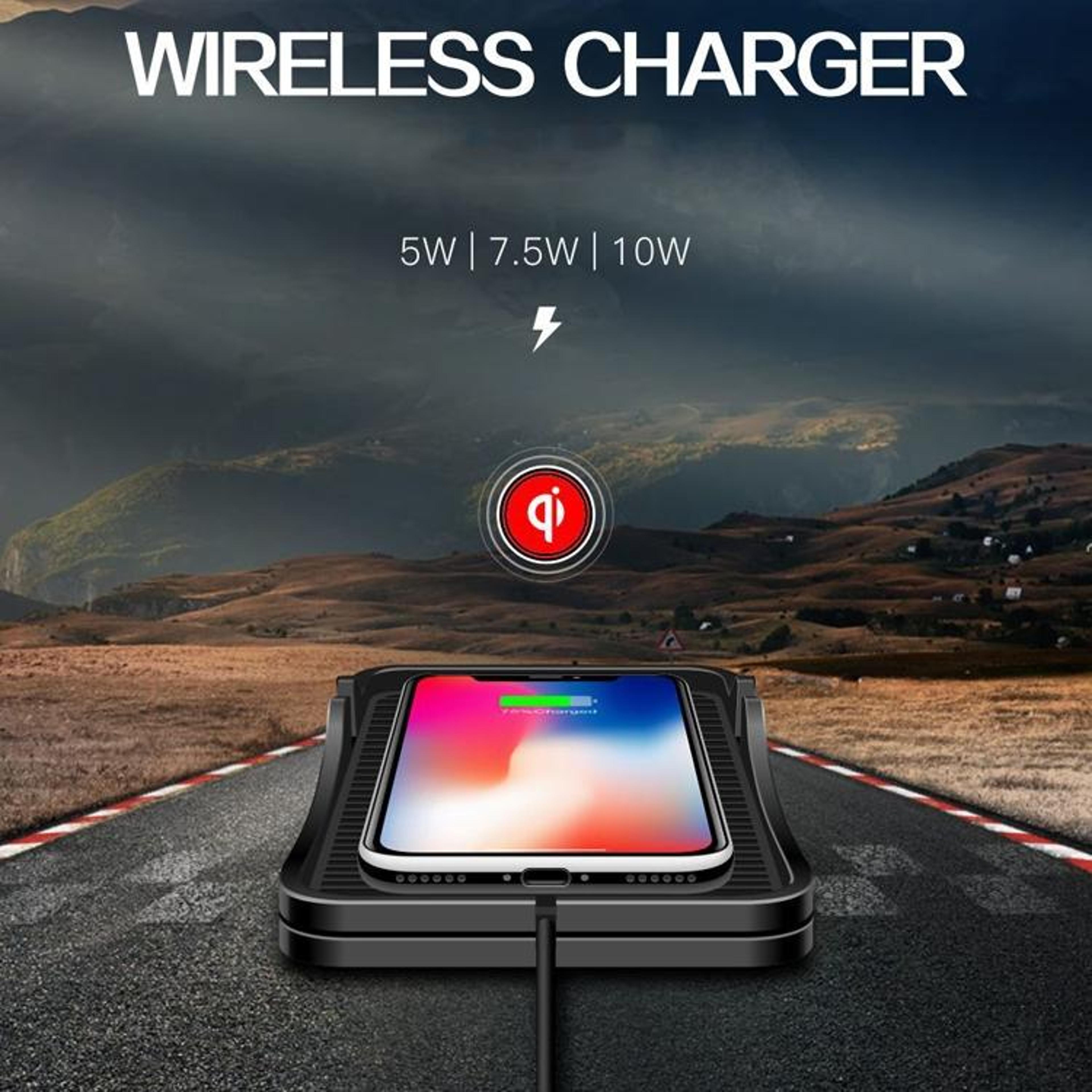 C7 Car Wireless Charger Non Slip Dashboard Phone Pad With Qi Fast Charging 3