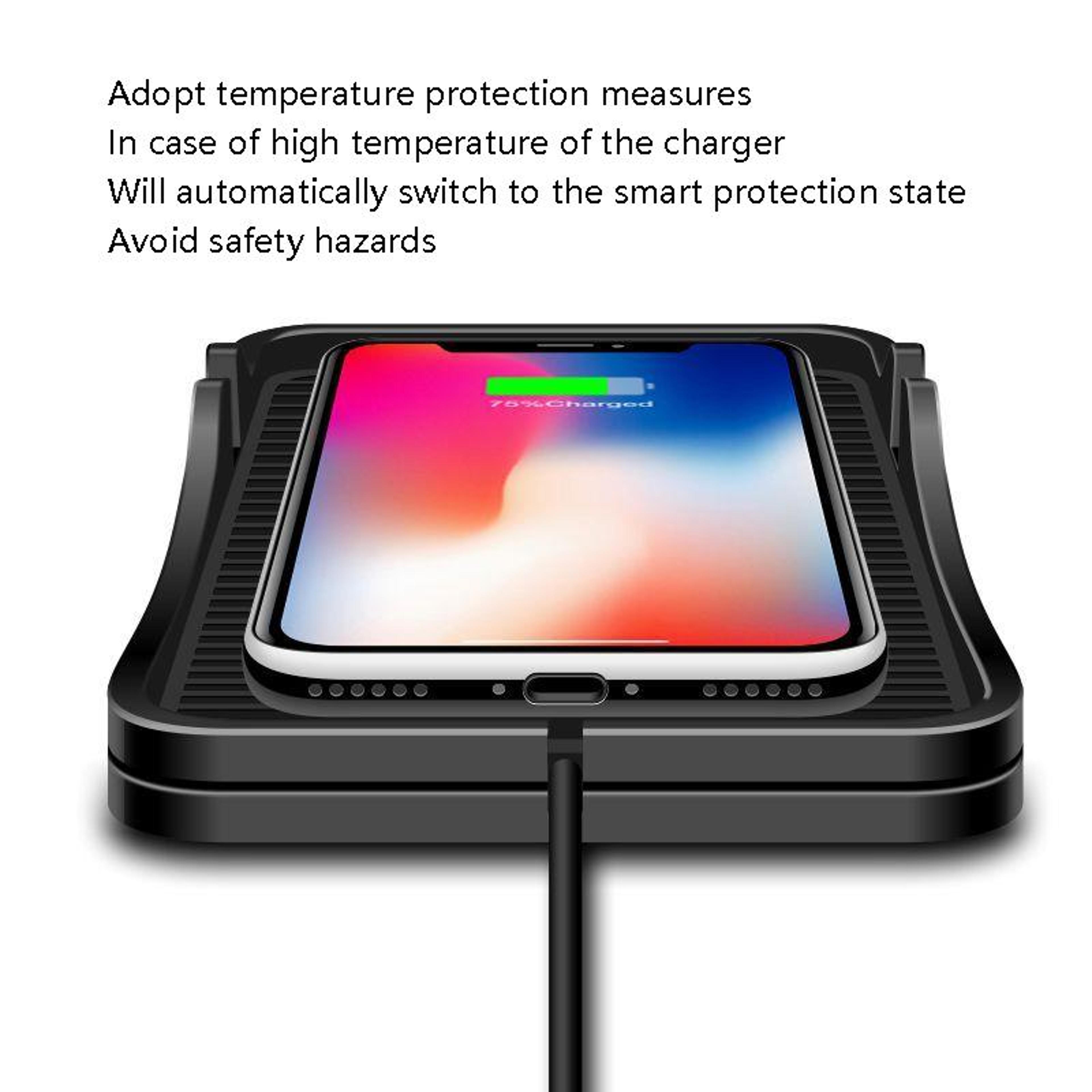 C7 Car Wireless Charger Non Slip Dashboard Phone Pad With Qi Fast Charging 4