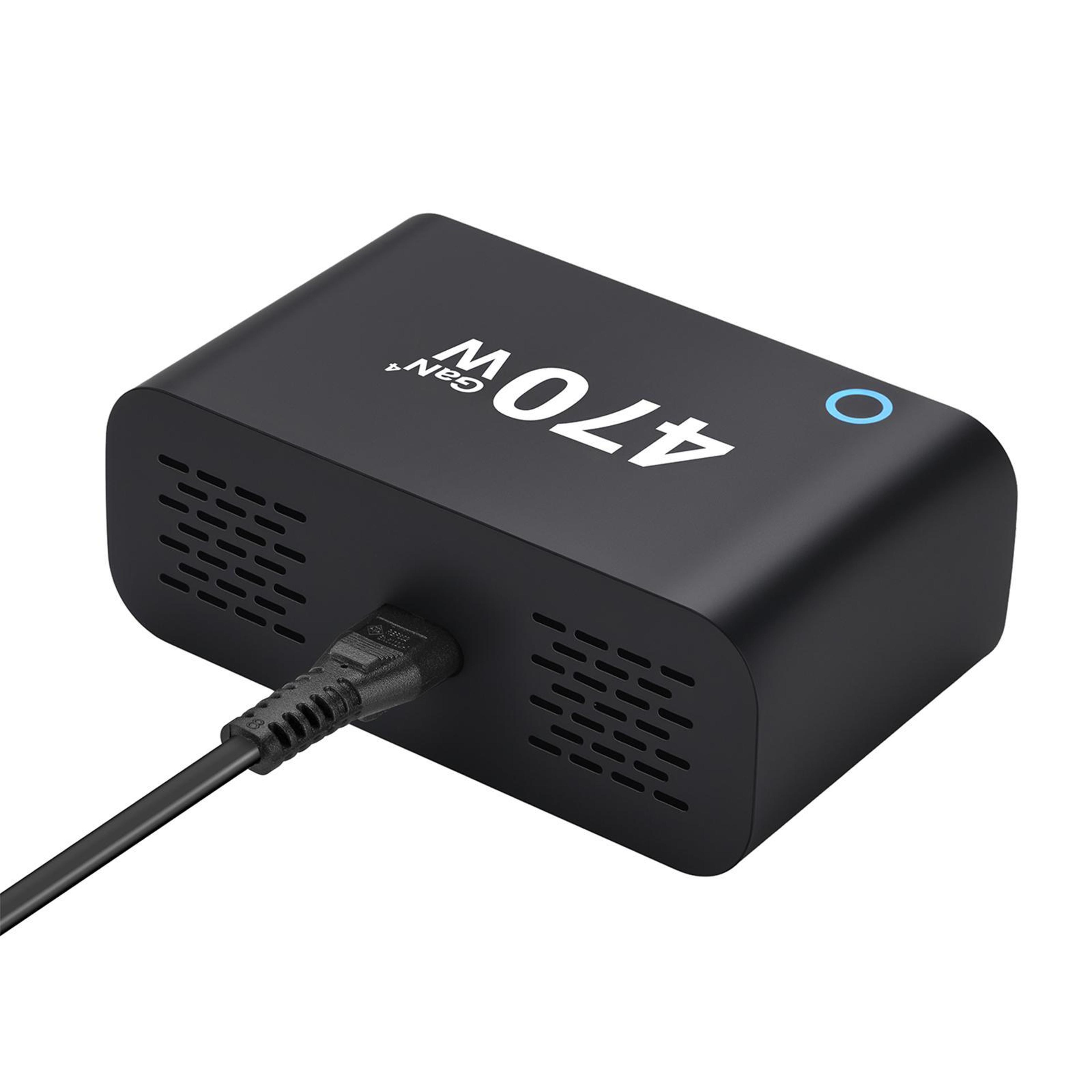 YMX 470W GaN Charger 6 Port USB C Charger With Smart LCD Display Fast Charging Station 3