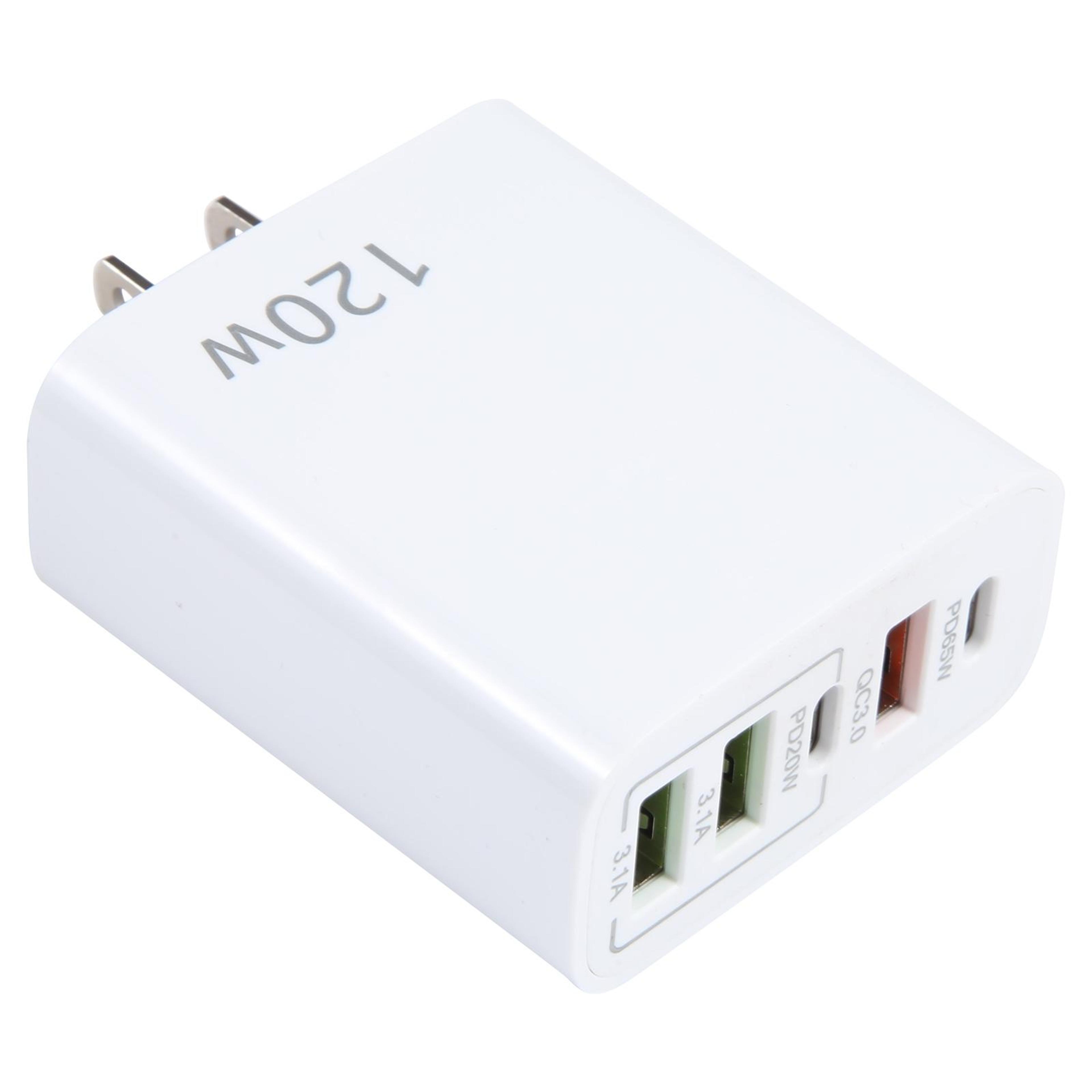 120W USB C Charger 5 Port Fast Charging Station With Dual PD Type C And USB Ports US Plug 4