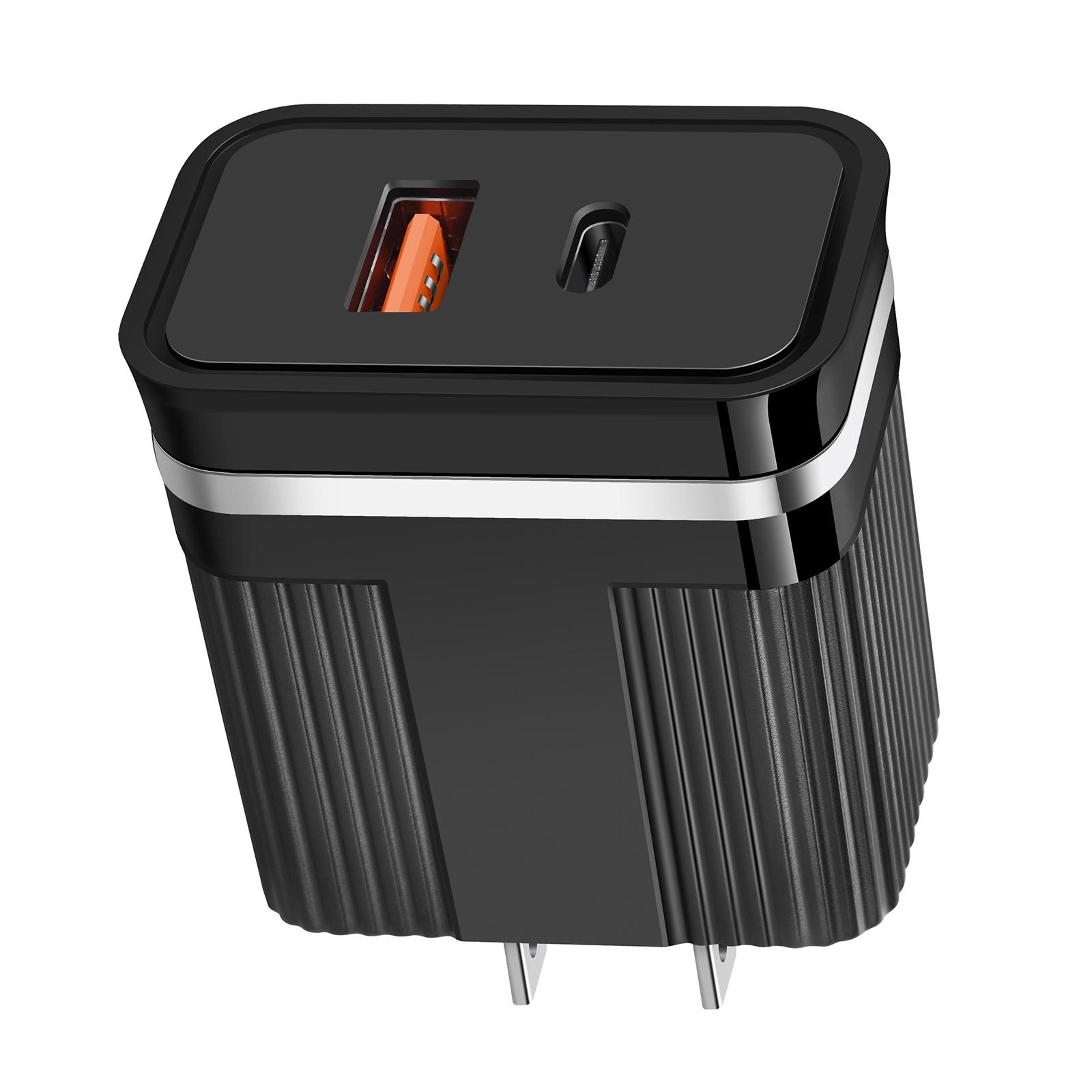 RSY USBC Wall Charger Dual Port Fast Charging Travel Charger With USB And Type C US Plug 3