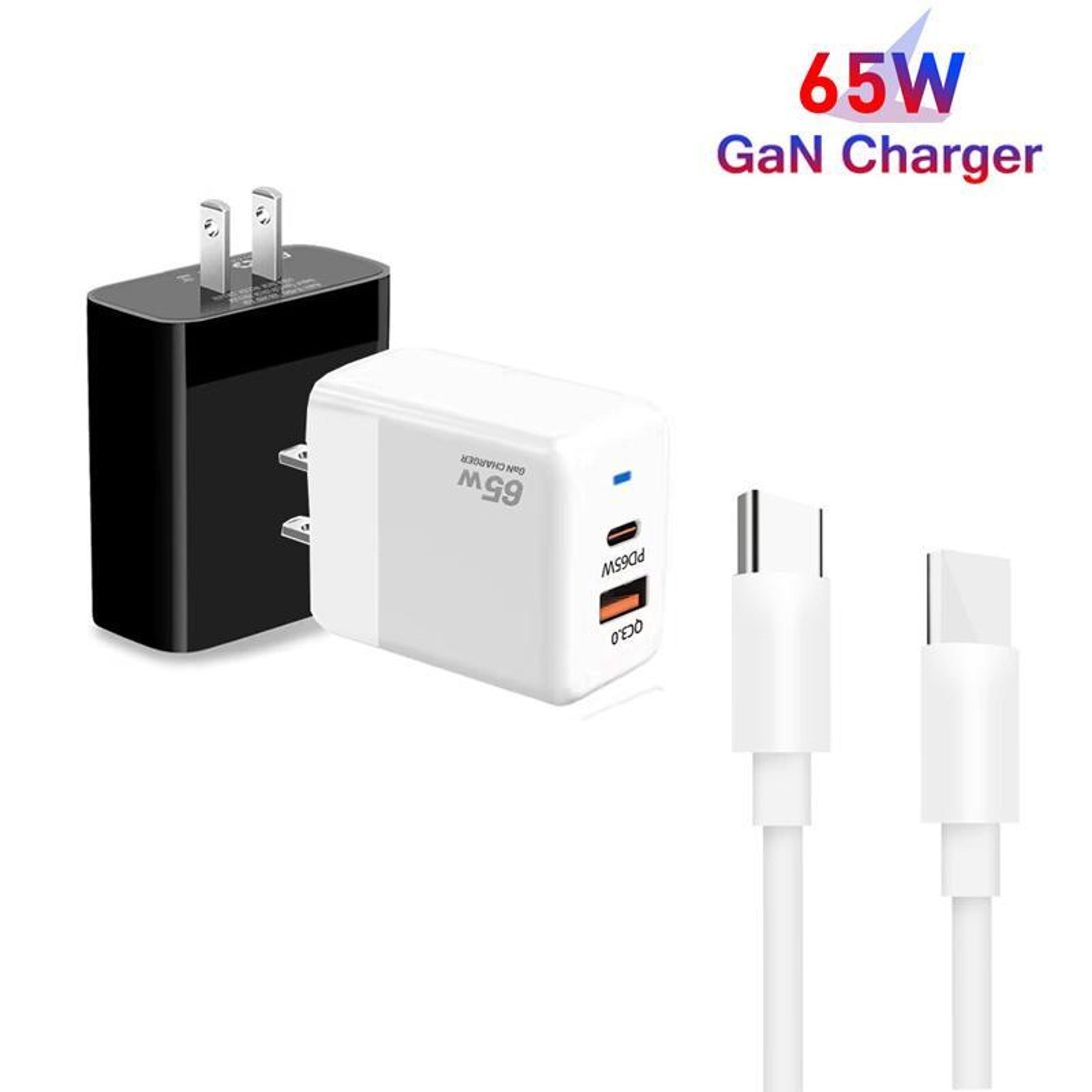PD41 45W GaN Charger USB C Fast Charger Dual Port USB C Wall Charger With 60W Type C Cable US Plug 2