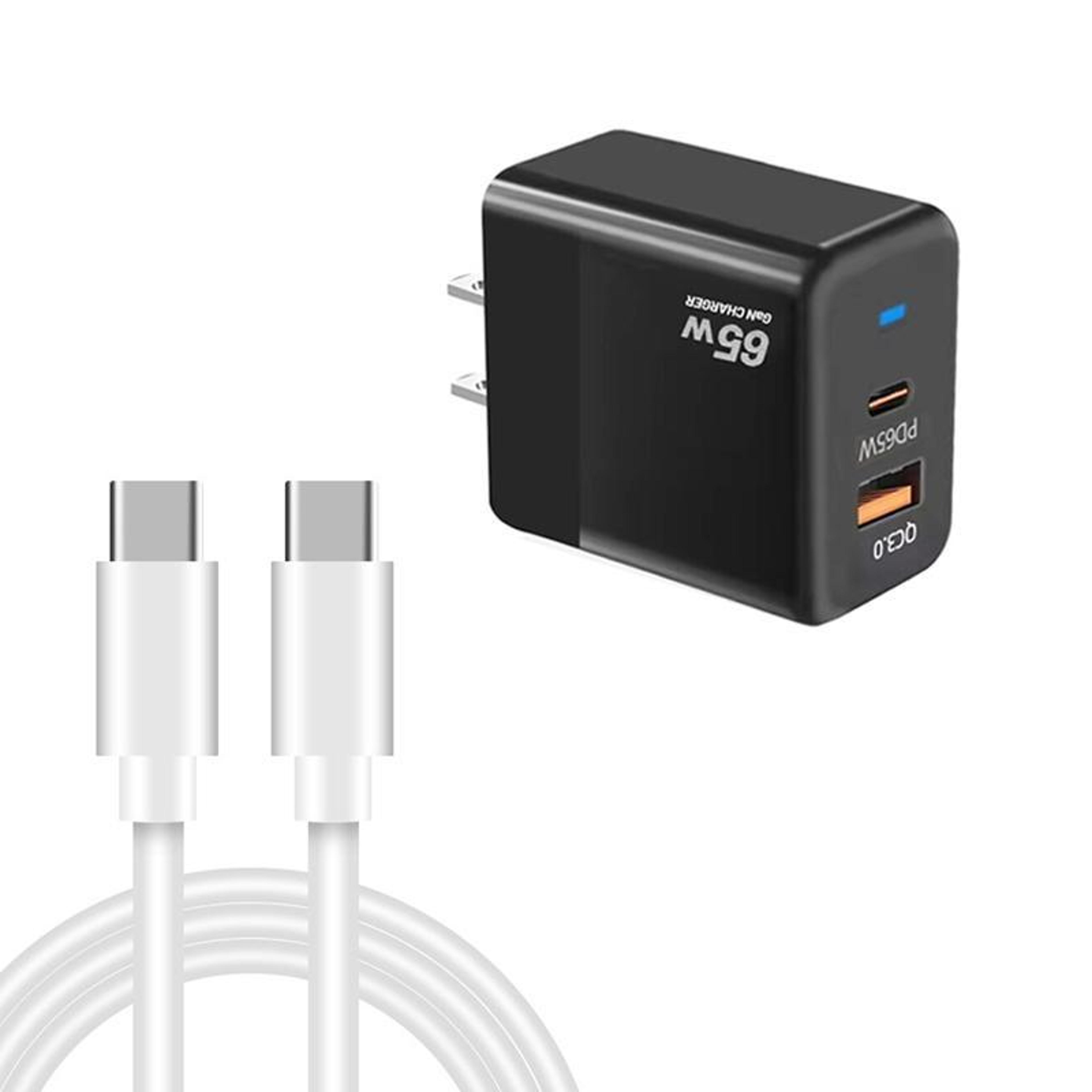 PD41 45W GaN Charger USB C Fast Charger Dual Port USB C Wall Charger With 60W Type C Cable US Plug 5