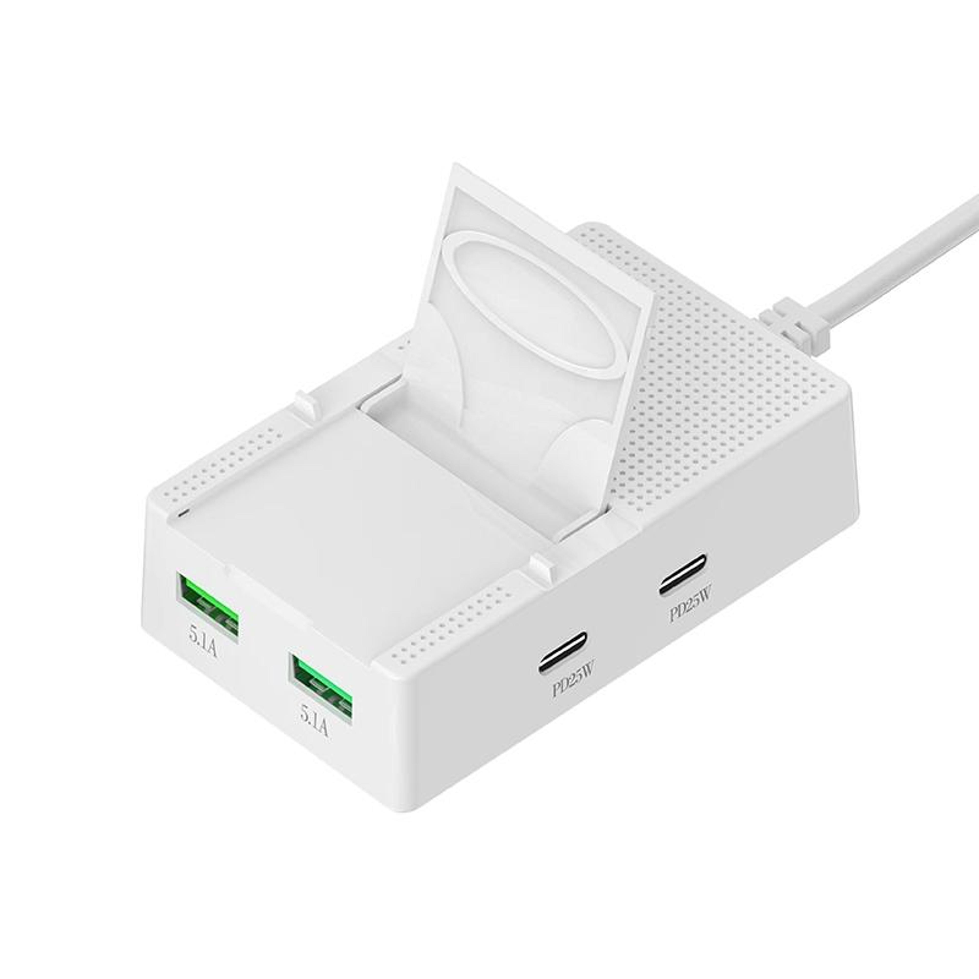 CYPC03 50W USB C Charger 4 Port Fast Charging Station Travel Wall Charger With 2 USB C And 2 USB 4