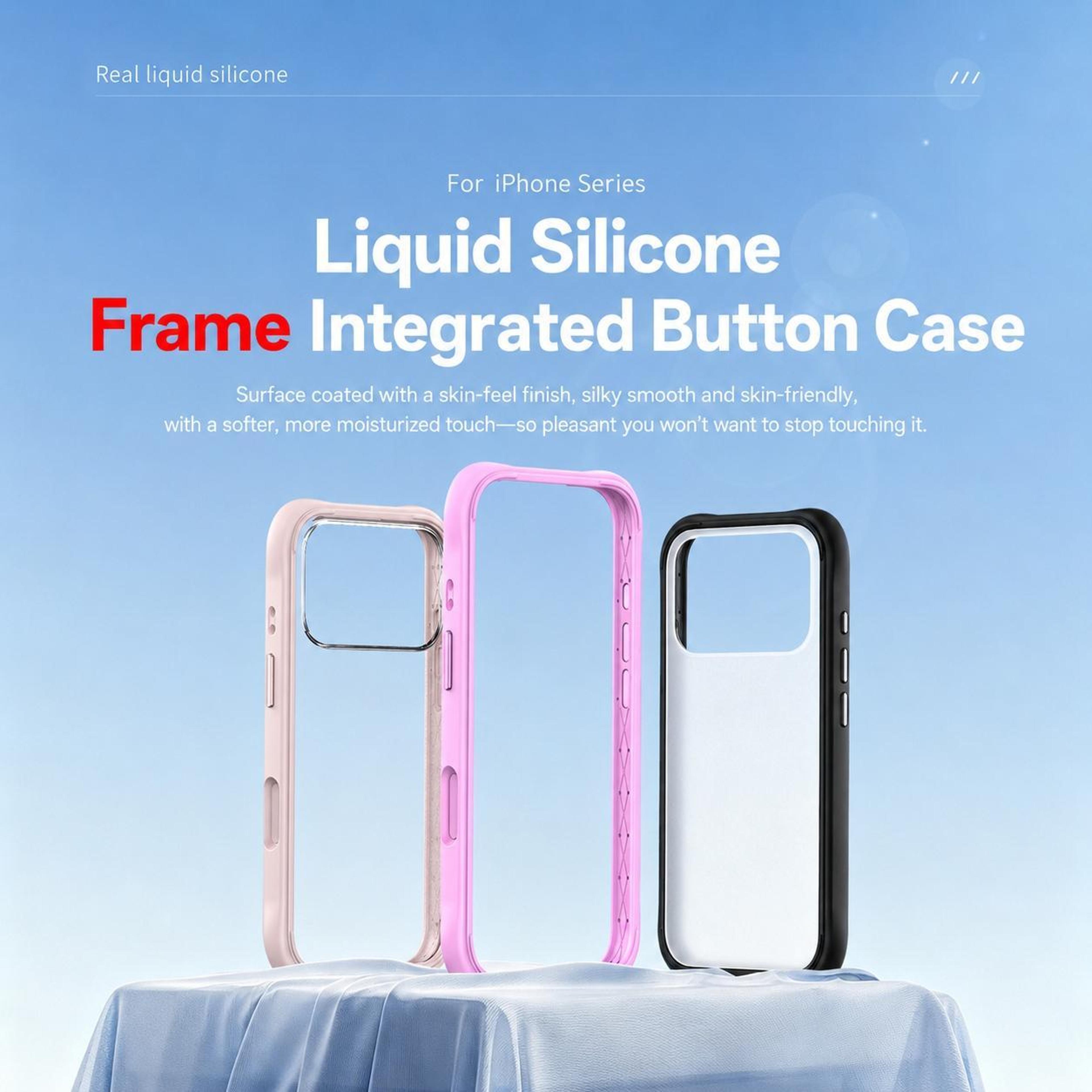 IPhone 17 Pro And Pro Max Silicone Bumper Case Shockproof Protective Phone Frame 2