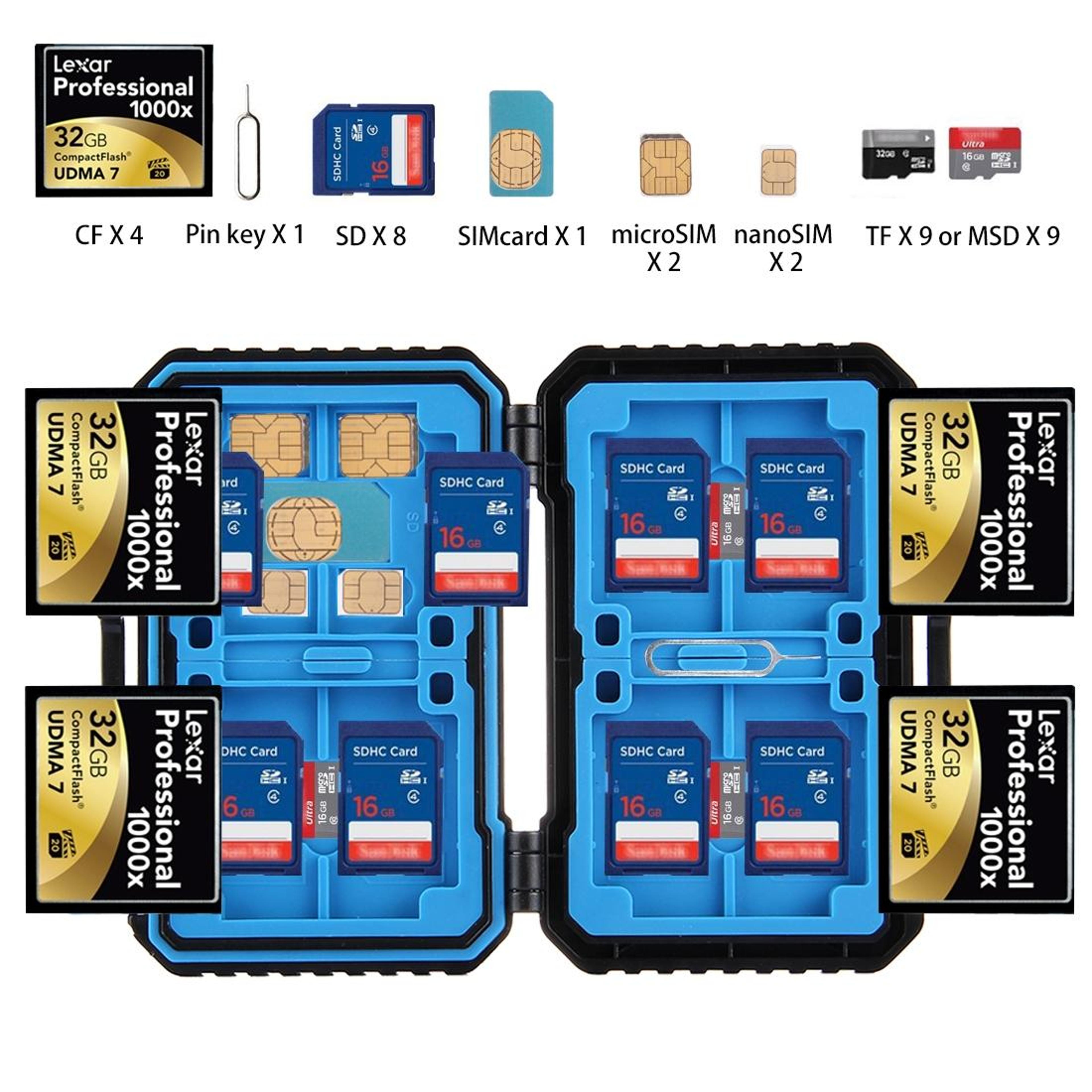 PULUZ Waterproof Memory Card Case 27 Slot SD Card Holder And SIM Card Organizer 3