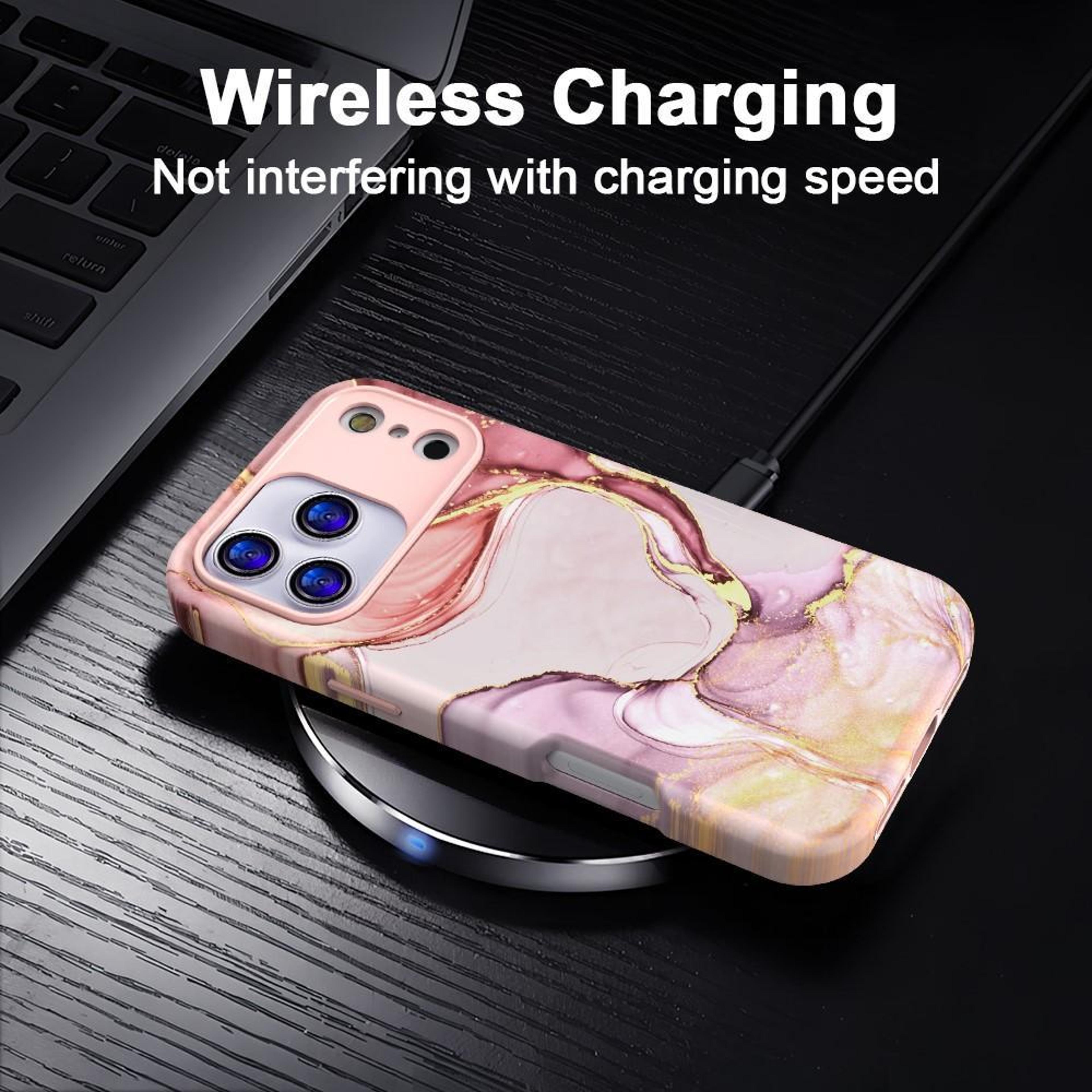 Luxury IPhone 17 Pro Case Marble Pattern Shockproof PC TPU Protective Cover 2