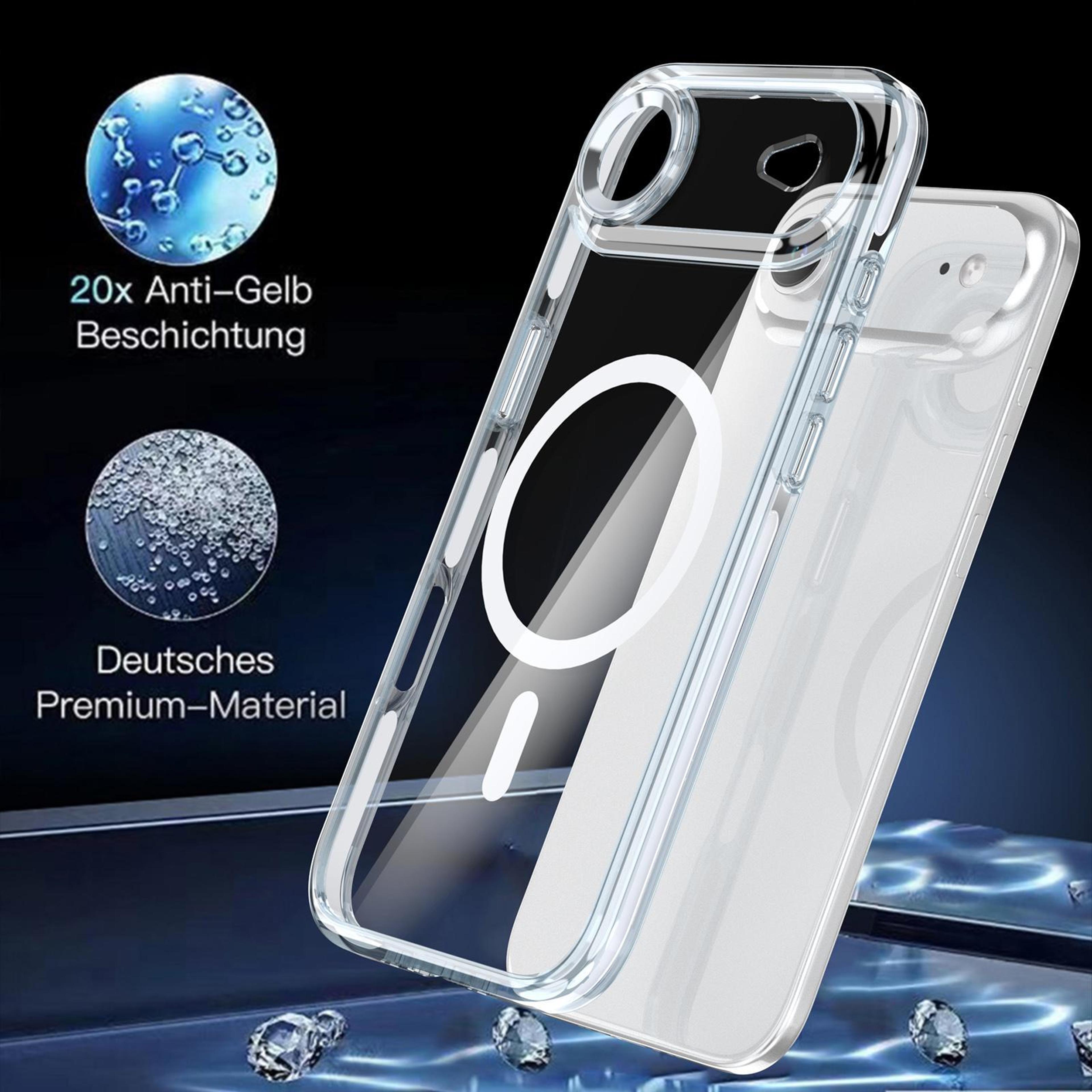 Qicai Magnetic IPhone Case Transparent Two Color Shockproof Protective Cover 1
