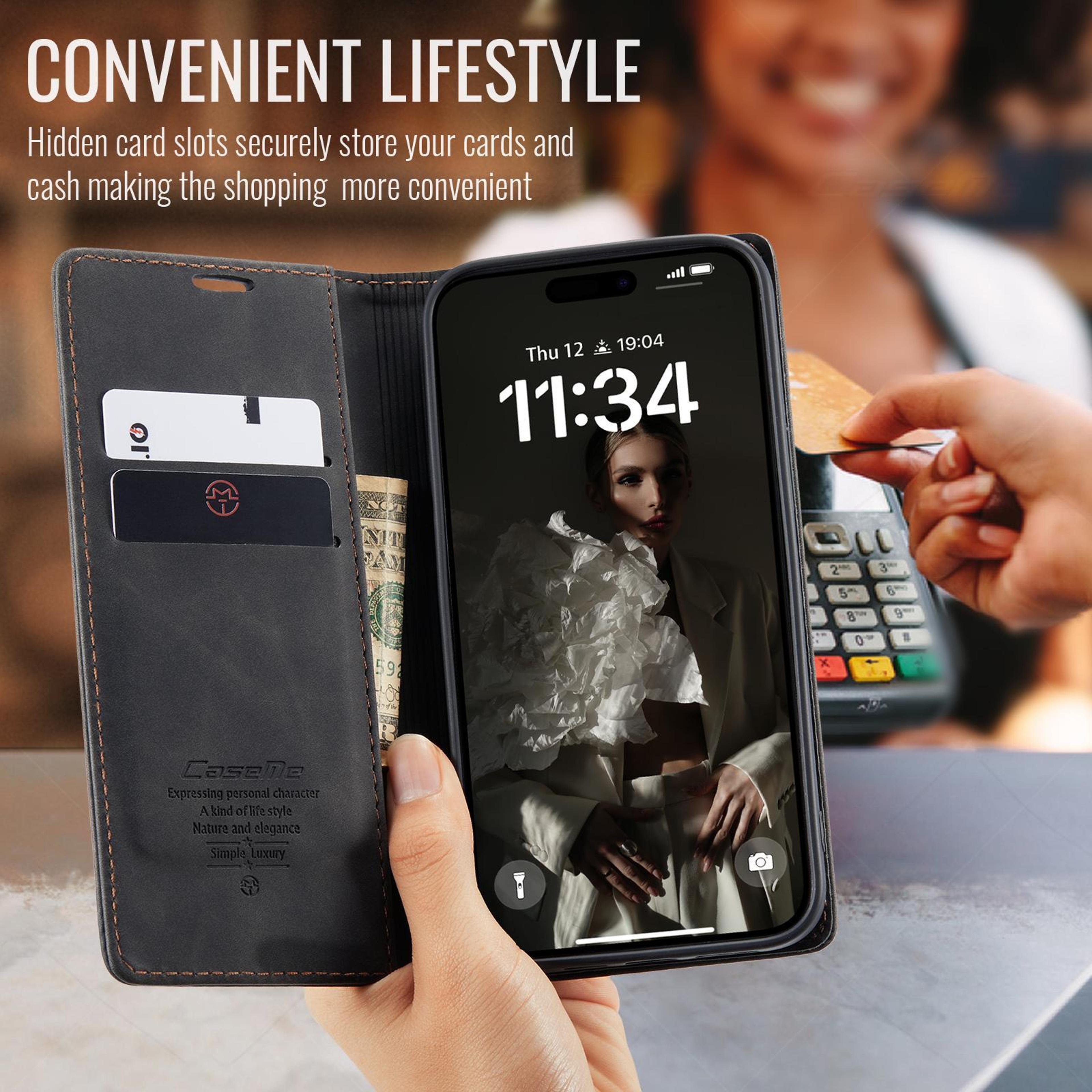 CaseMe IPhone 17 Leather Wallet Case With Stand Flip Phone Case Card Holder Cover 9