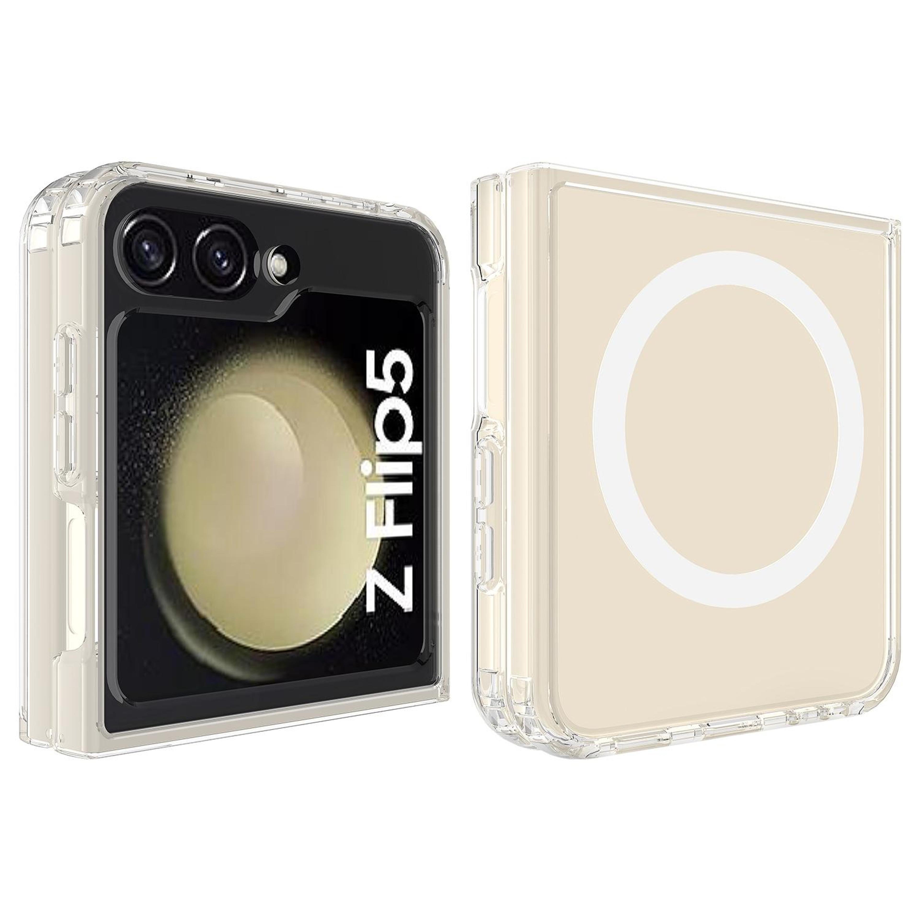 Samsung Galaxy Z Flip5 MagSafe Case Clear Transparent Phone Case With Shockproof Acrylic Back 1