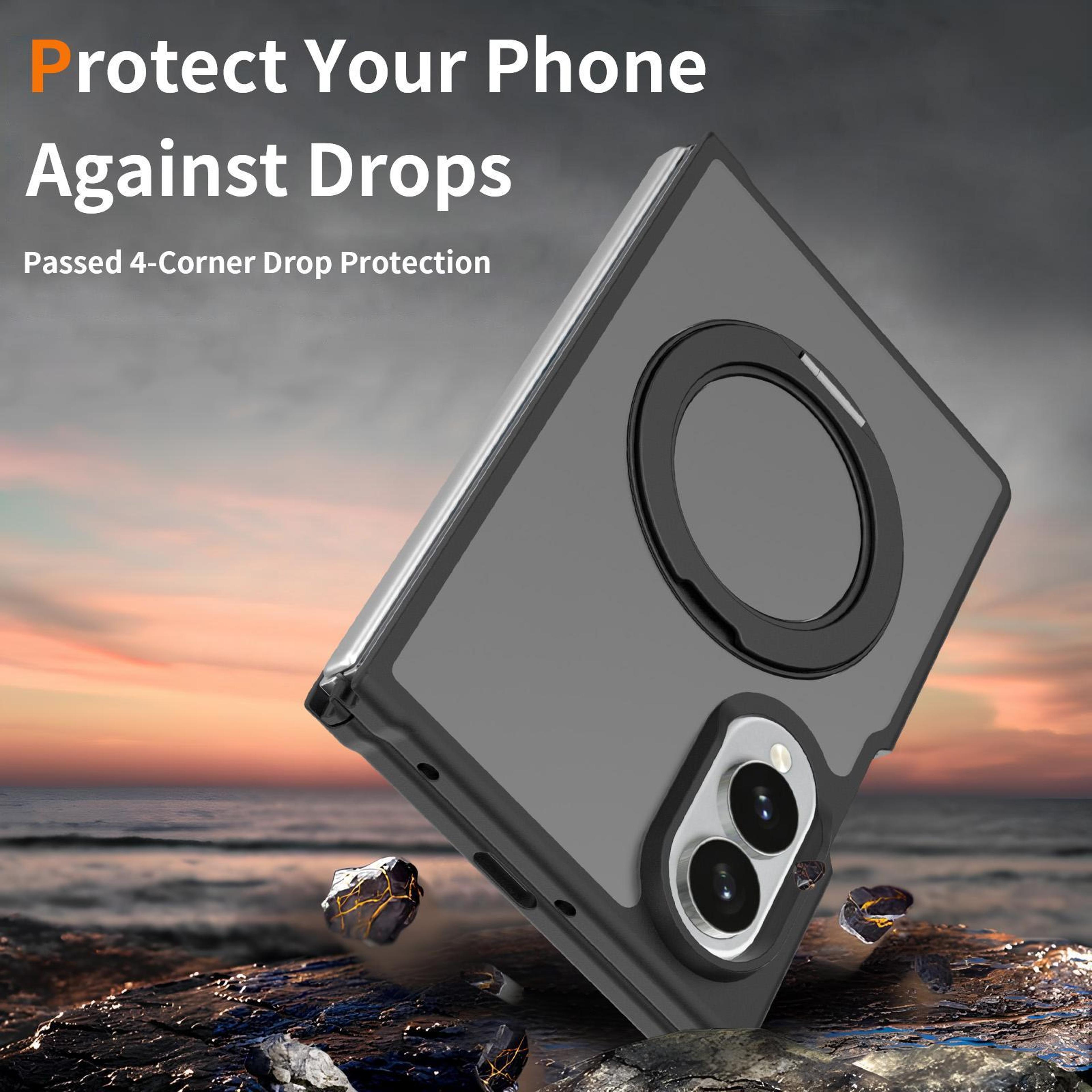 Galaxy Z Fold8 Ultra Magnetic Phone Case With 360 Rotating Ring Holder Skin Feel Protective Cover 1