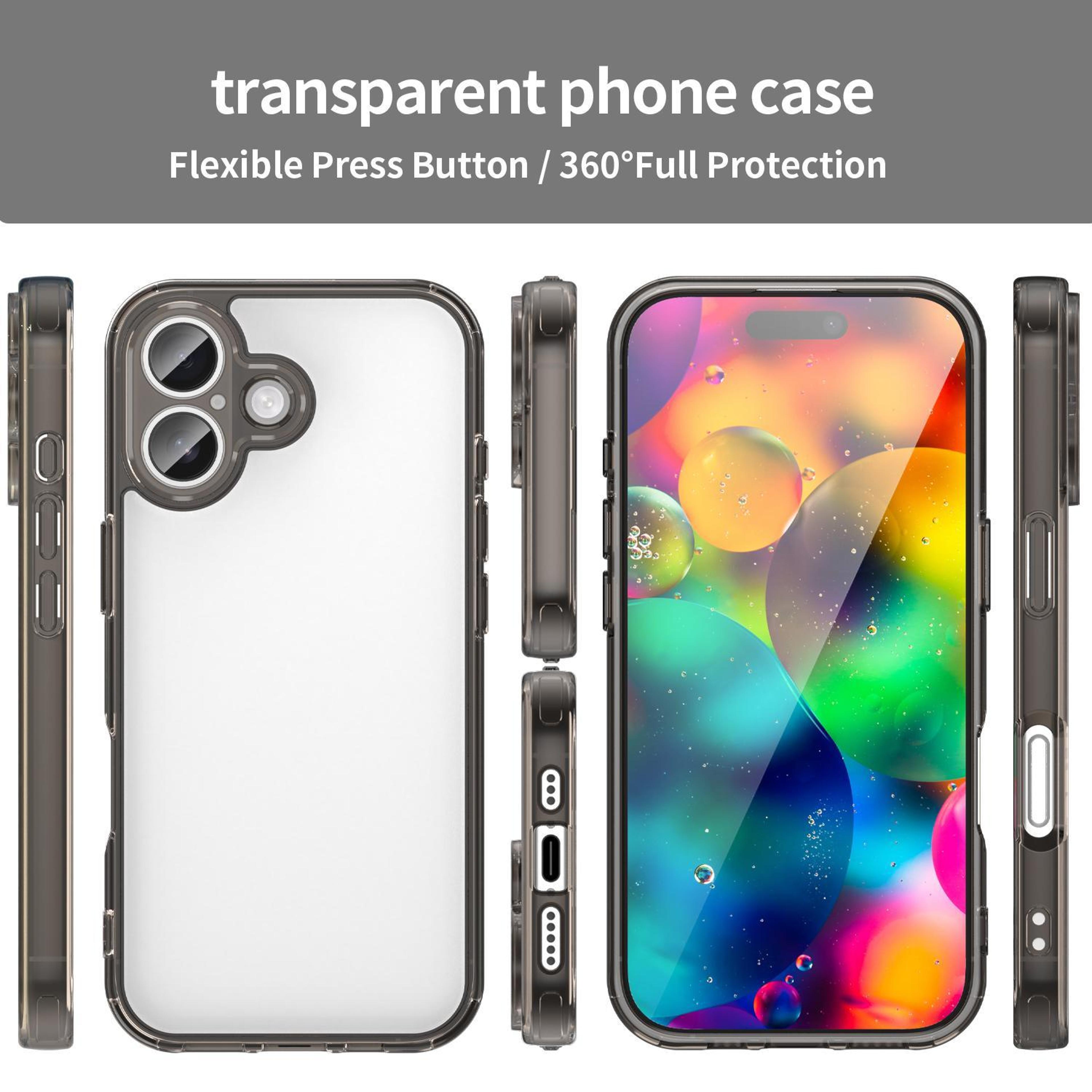 IPhone 17 Shockproof Phone Case Clear TPU PC Hybrid Airbag Protective Cover 1