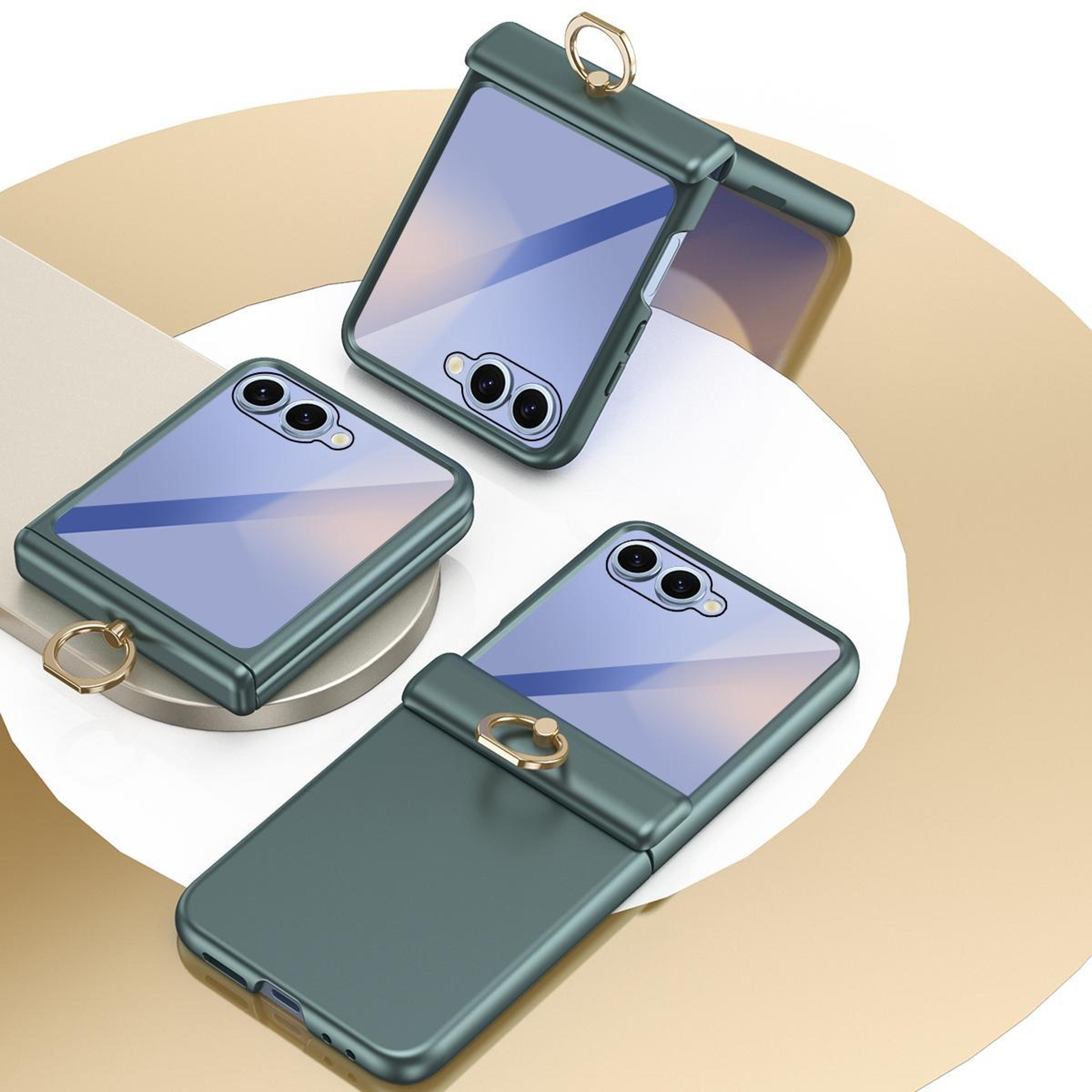 Starry Armor Galaxy Z Flip 7 Case With Hinge Protection Ring Kickstand  Tempered Glass Cover 6