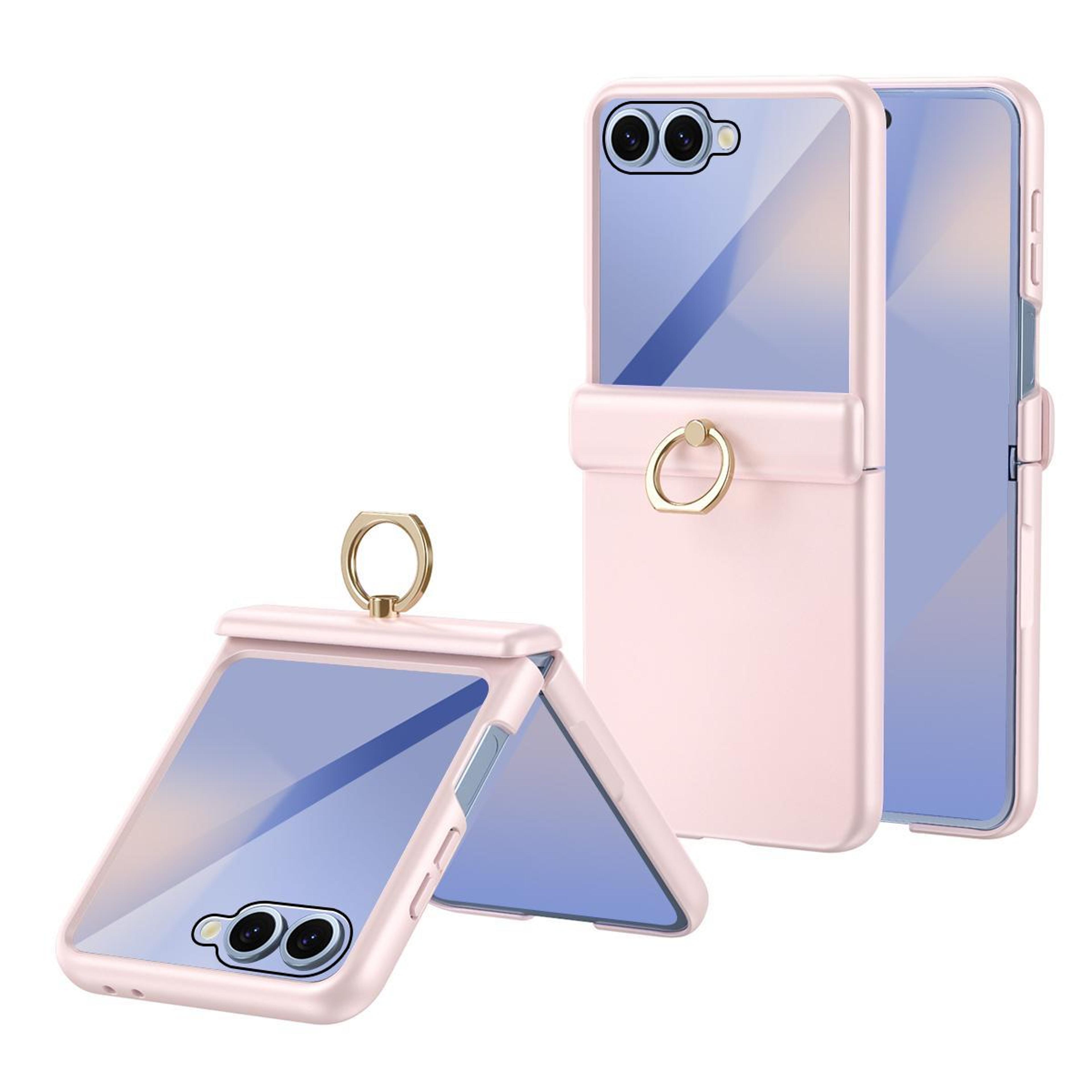 Starry Armor Galaxy Z Flip 7 Case With Hinge Protection Ring Kickstand  Tempered Glass Cover 9