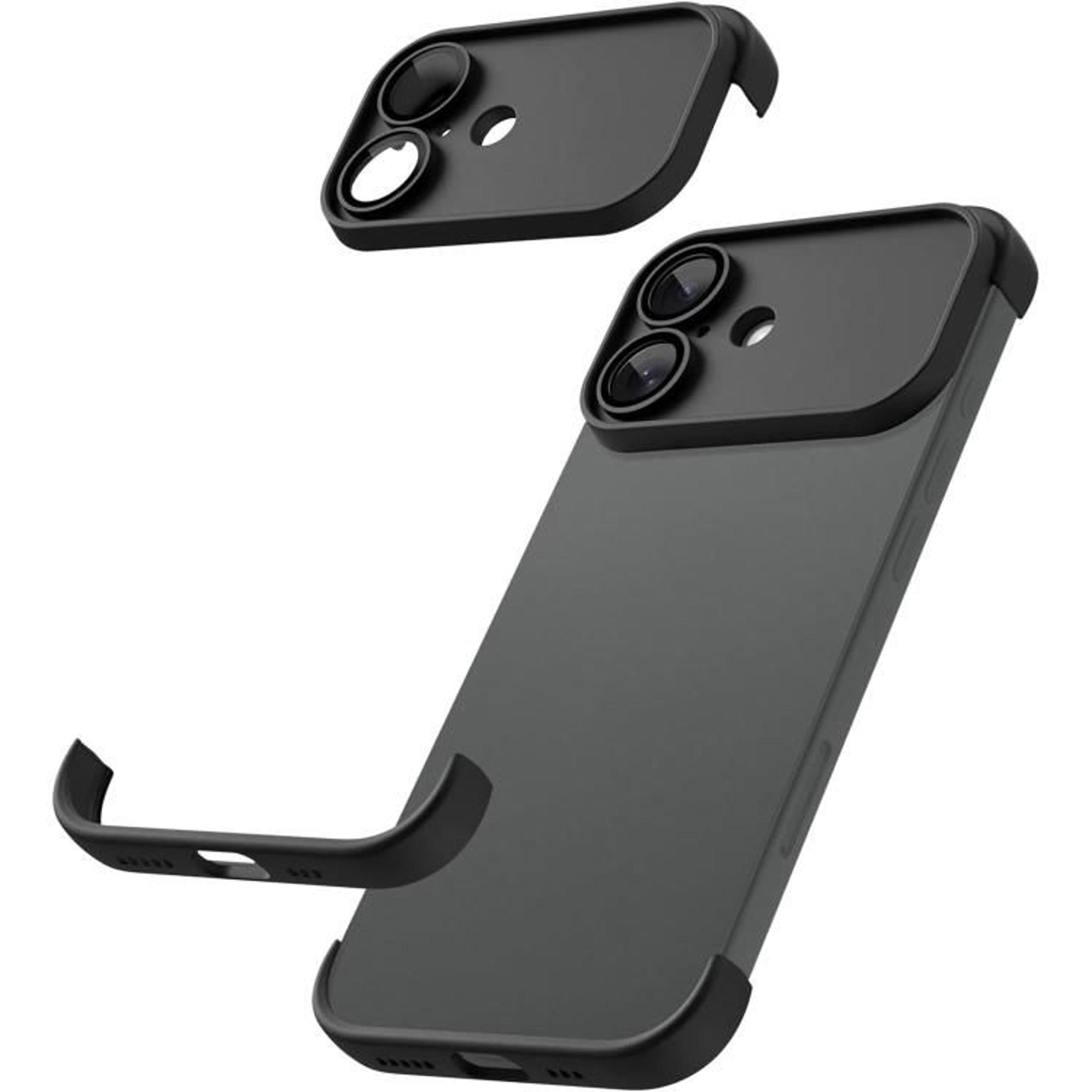 IPhone 17 TPU Phone Case With Lens Protector Ultra Thin Frameless Shockproof Cover 7
