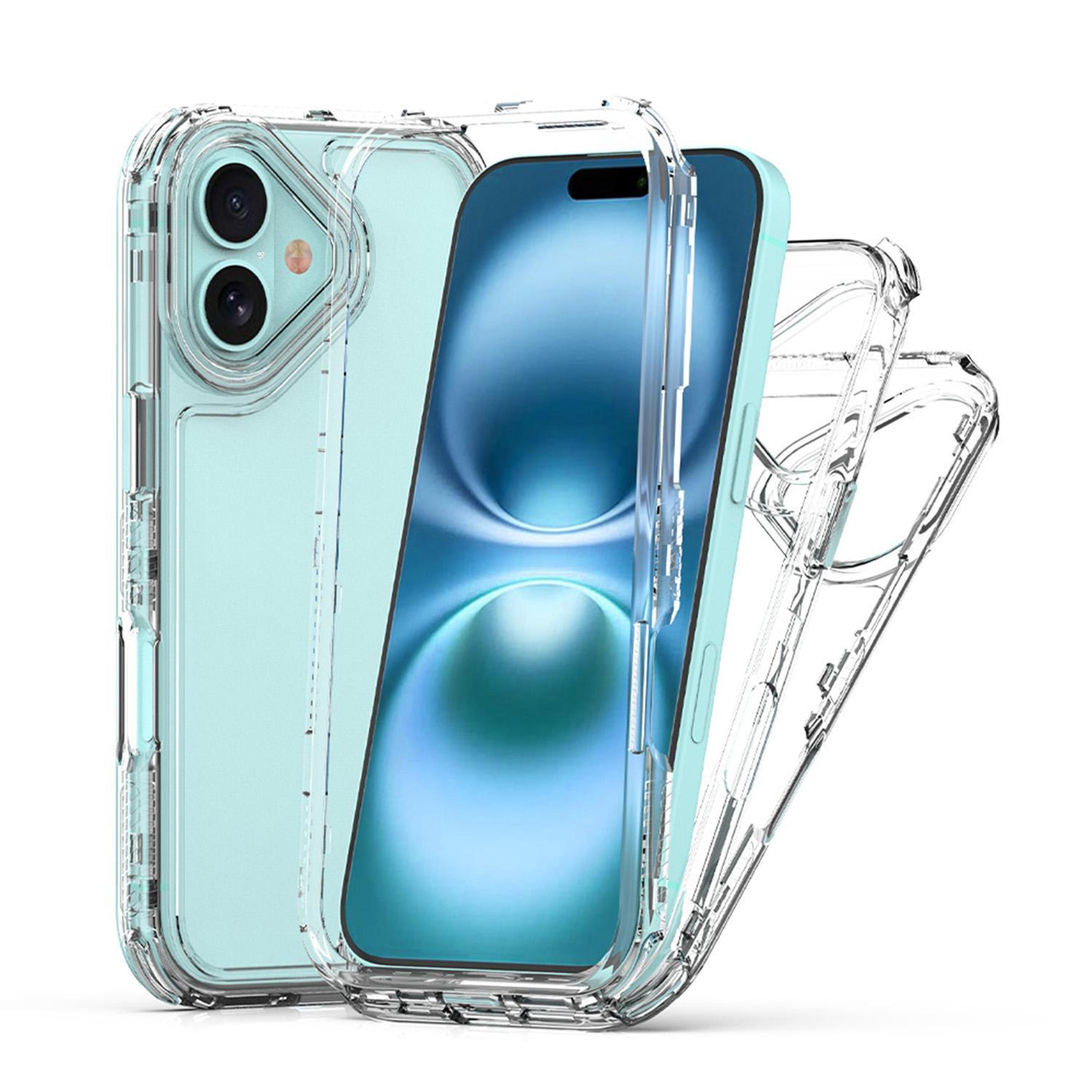 iphone 17 clear acrylic case with slim protective tpu bumper