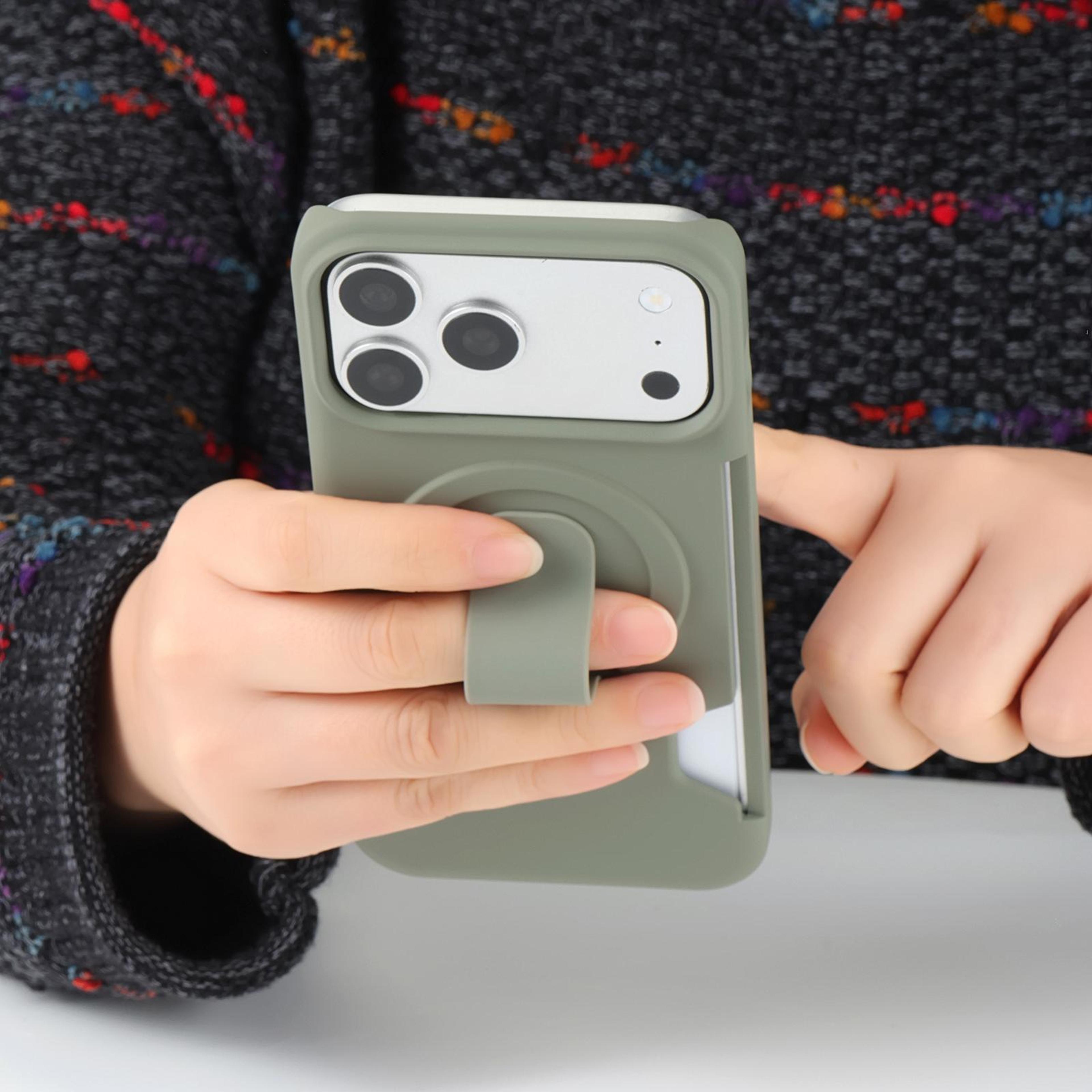 IPhone 17 Pro Magnetic Wallet Case With Card Holder And Kickstand 5