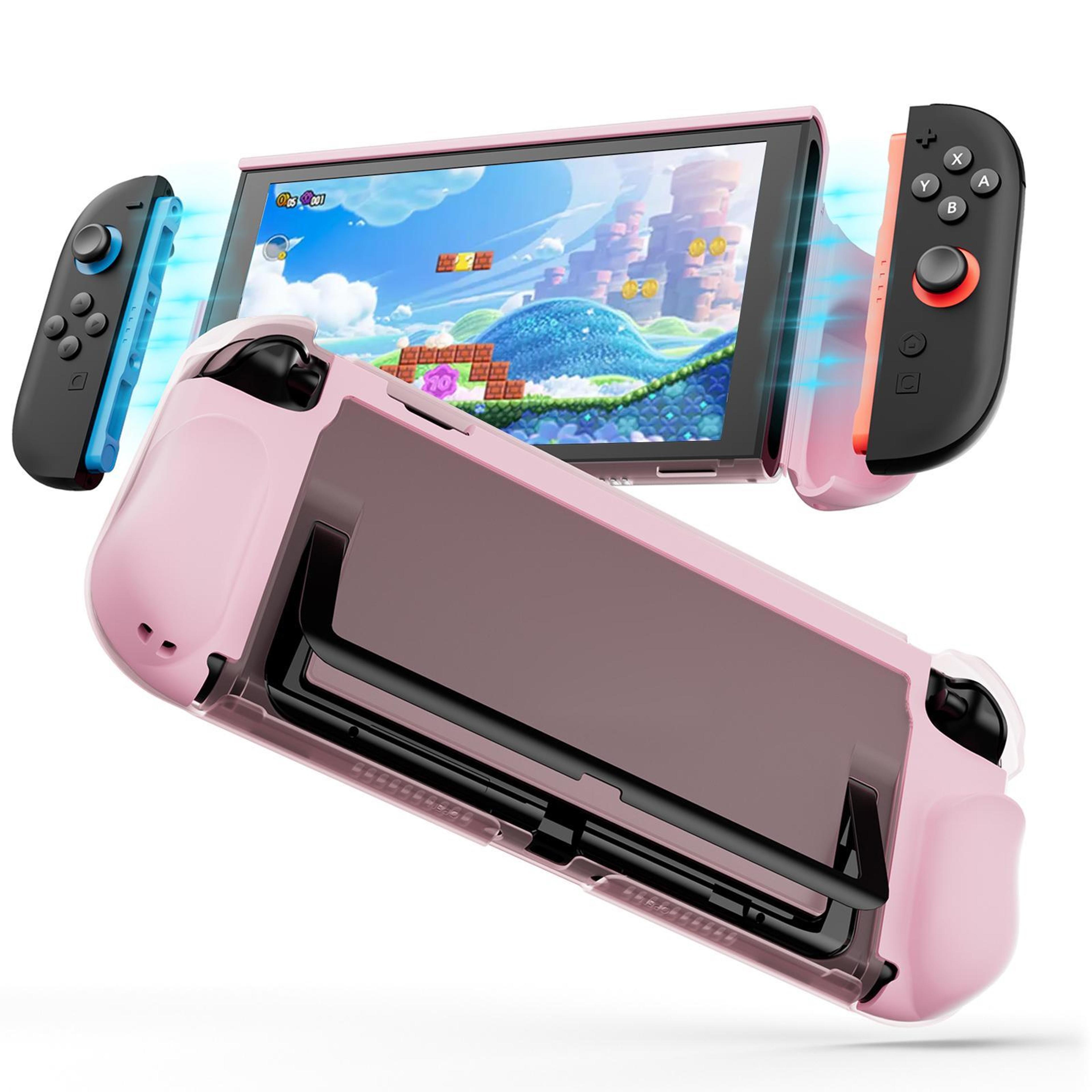 xdcase nintendo switch 2 case dock compatible tpu protective grip case pink