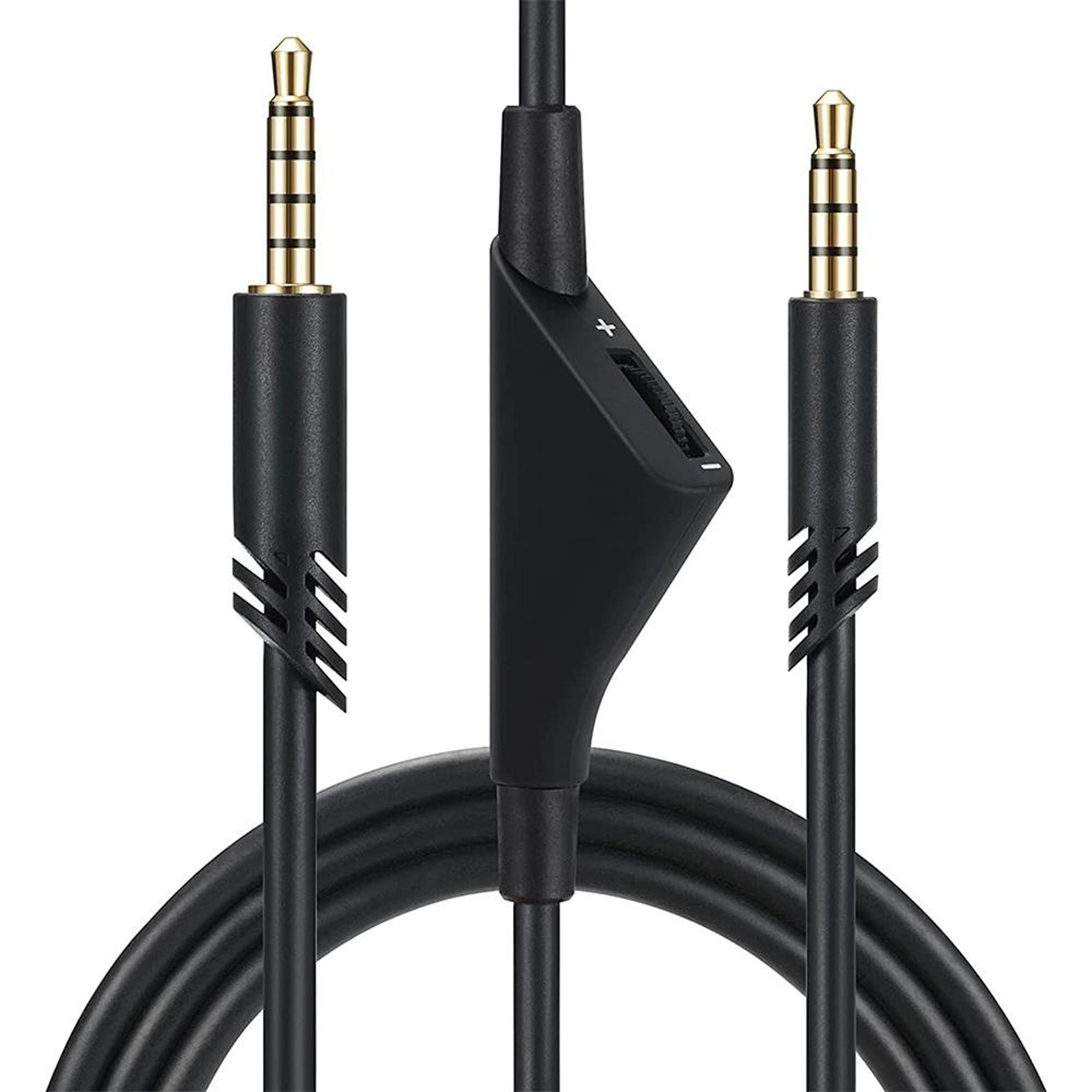 zs0175 logitech astro a10 a40 a30 3.5mm replacement audio cable with volume control 2m
