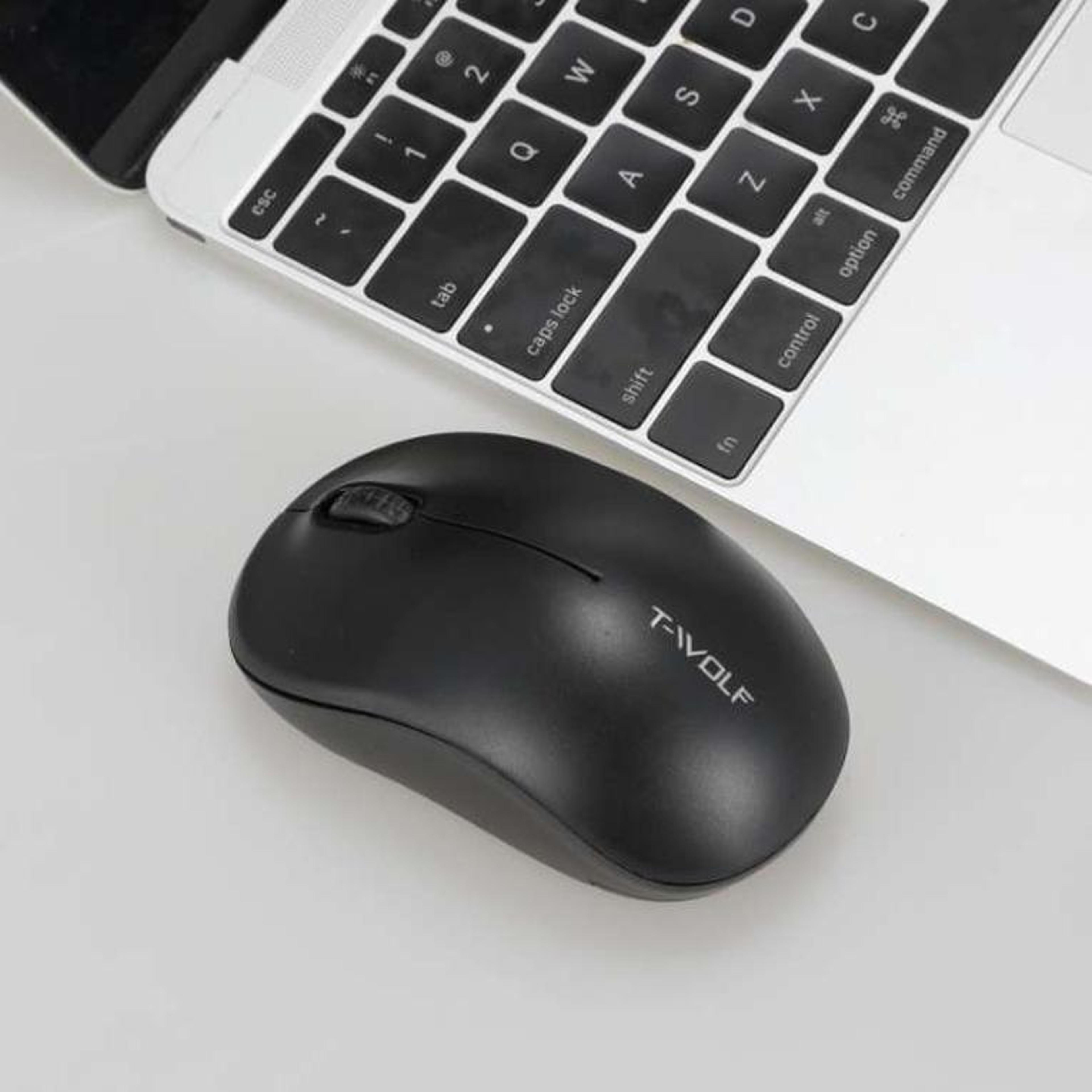 TWOLF Q4 24GHz Wireless Gaming Mouse Ergonomic Optical Mouse For PC And Laptop White 4