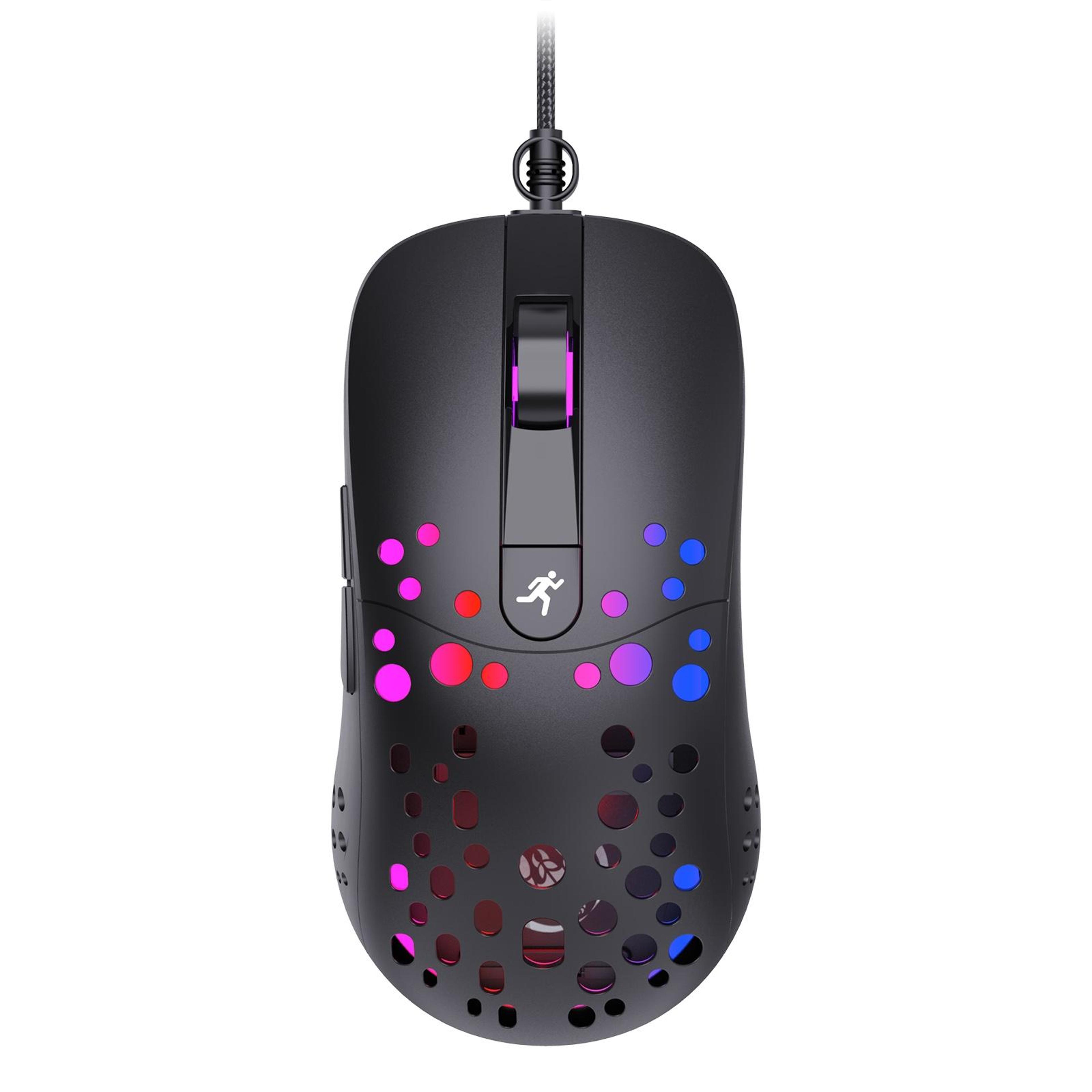 hxsj a904 rgb wired gaming mouse with 8000 dpi and 6 programmable buttons