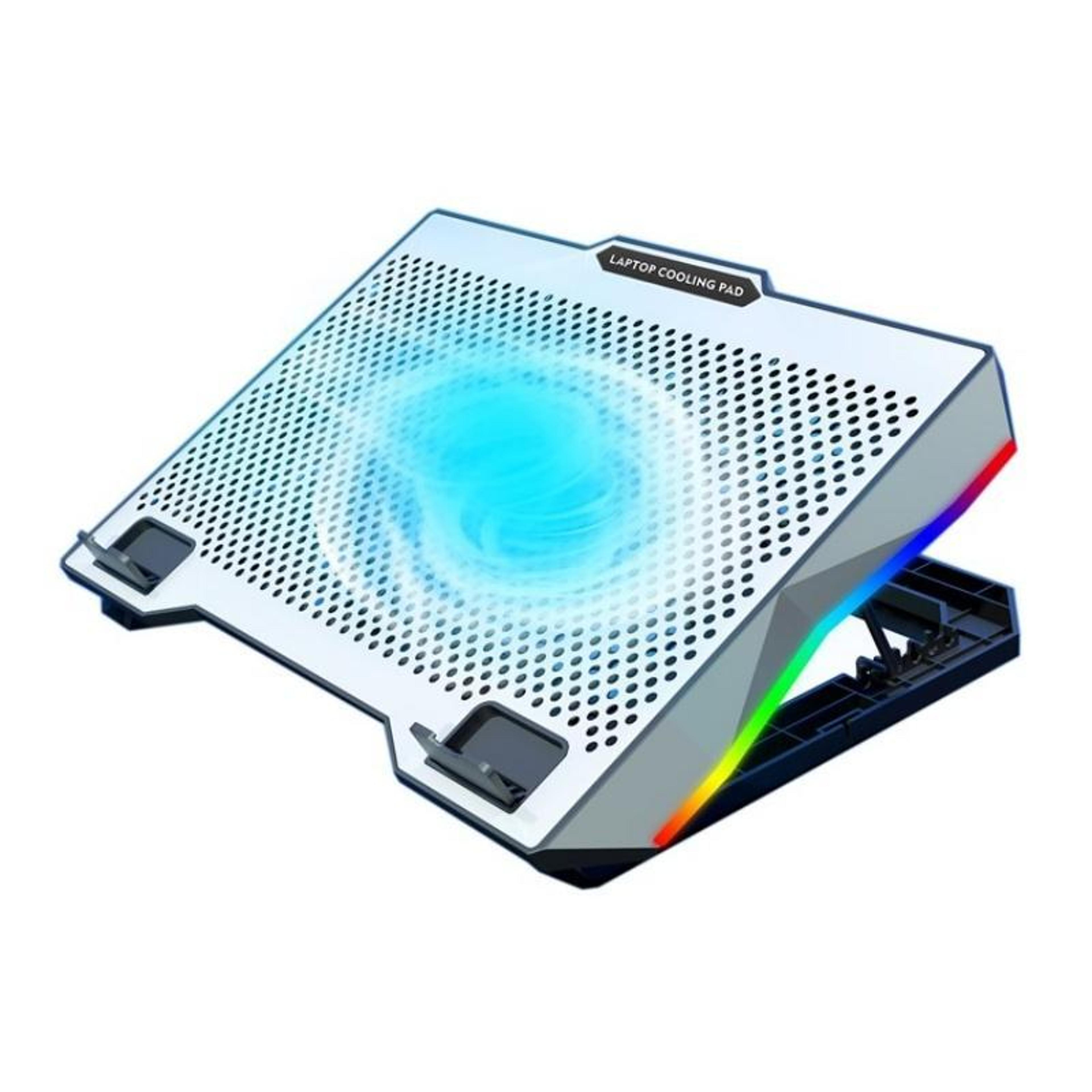 s601 laptop cooling pad with rgb lighting and adjustable laptop stand