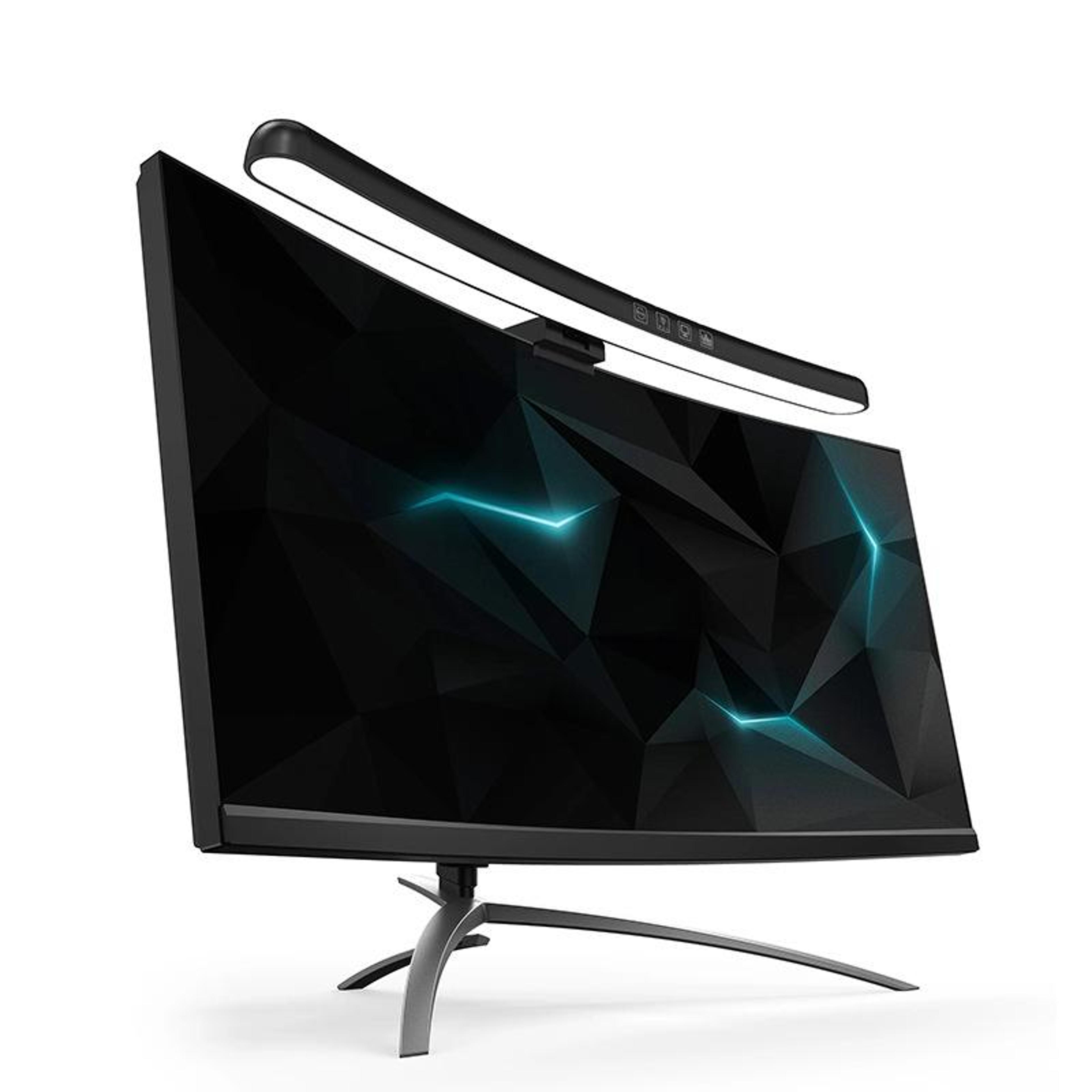 curved monitor light bar with stepless dimming, 3 color modes and touch control