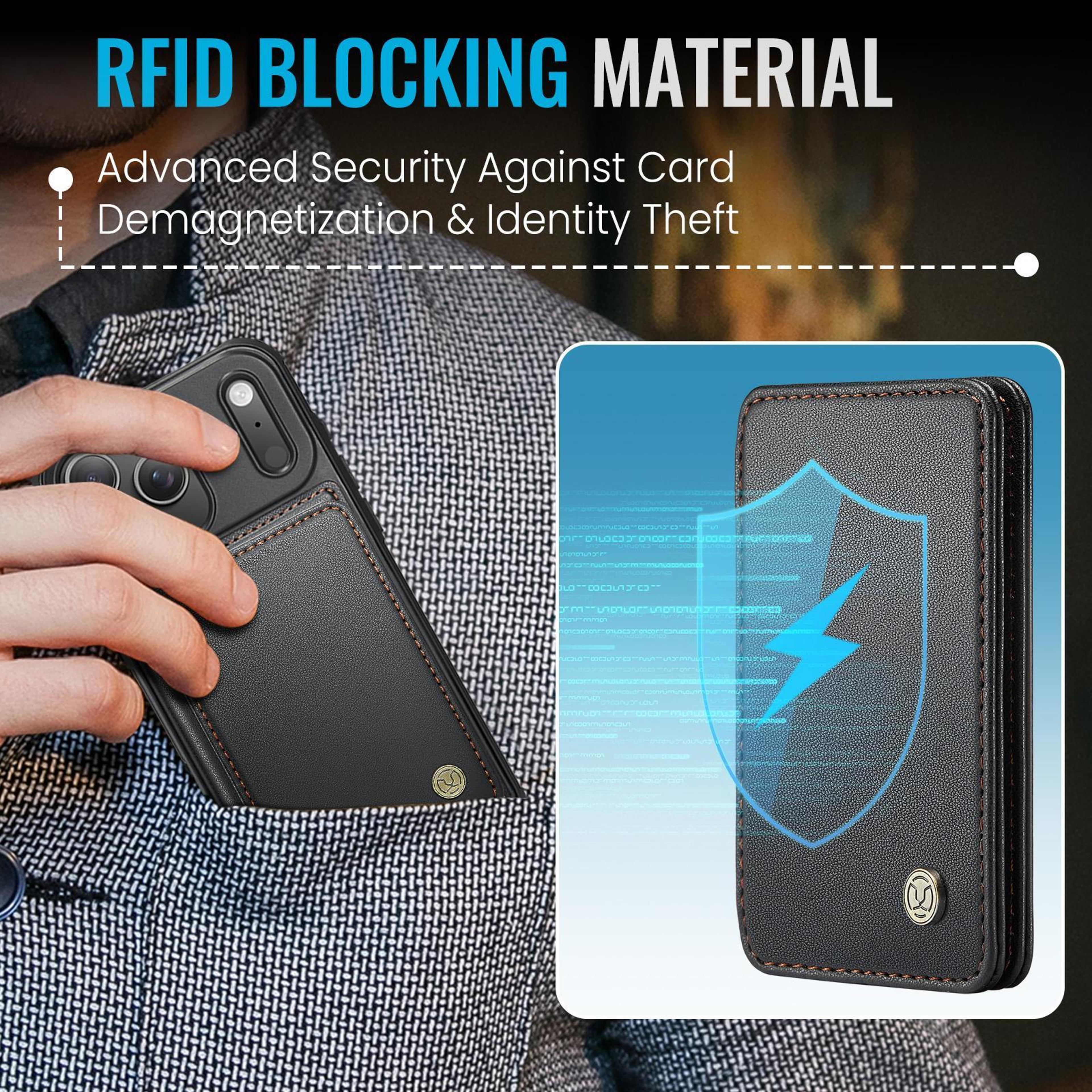 JEEHOOD J05 IPhone 18 Pro RFID Wallet Case With Detachable Magnetic Card Holder 5