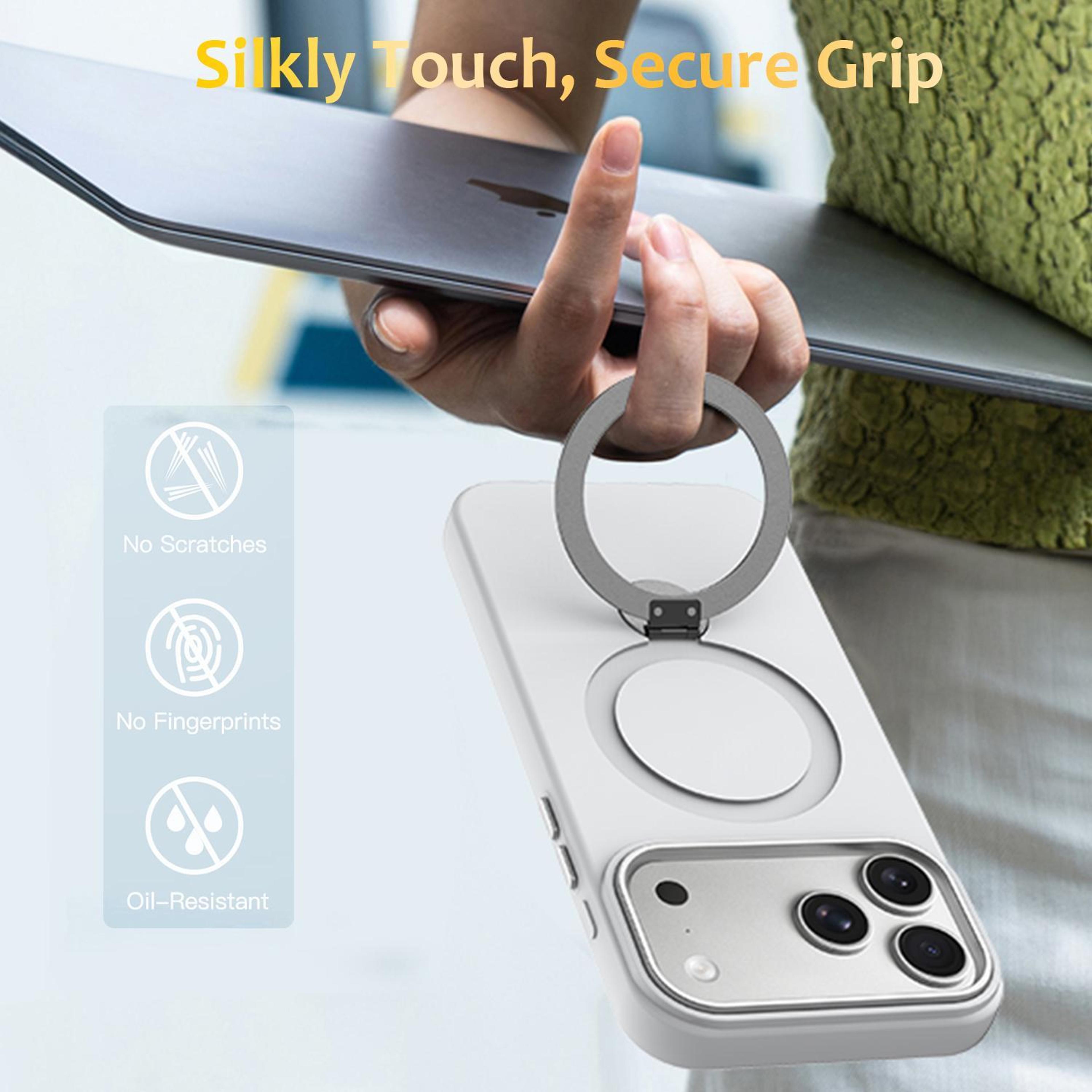 IPhone 18 Pro Max Ring Holder Case With 360 Stand Hybrid Protective Case With TPU PC Construction 1