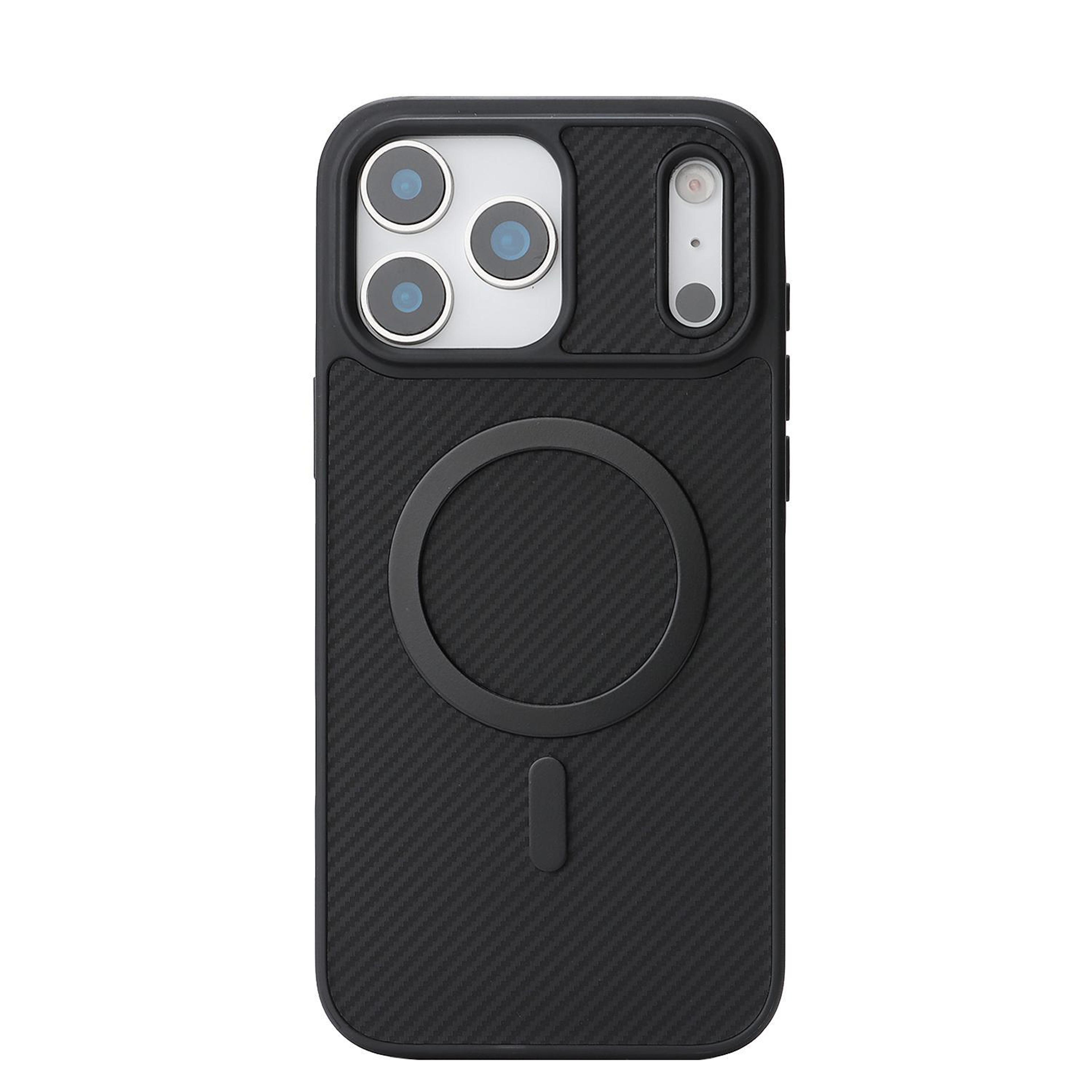 IPhone 18 Pro Case Carbon Fiber Leather MagSafe Phone Case With Camera Protection 1