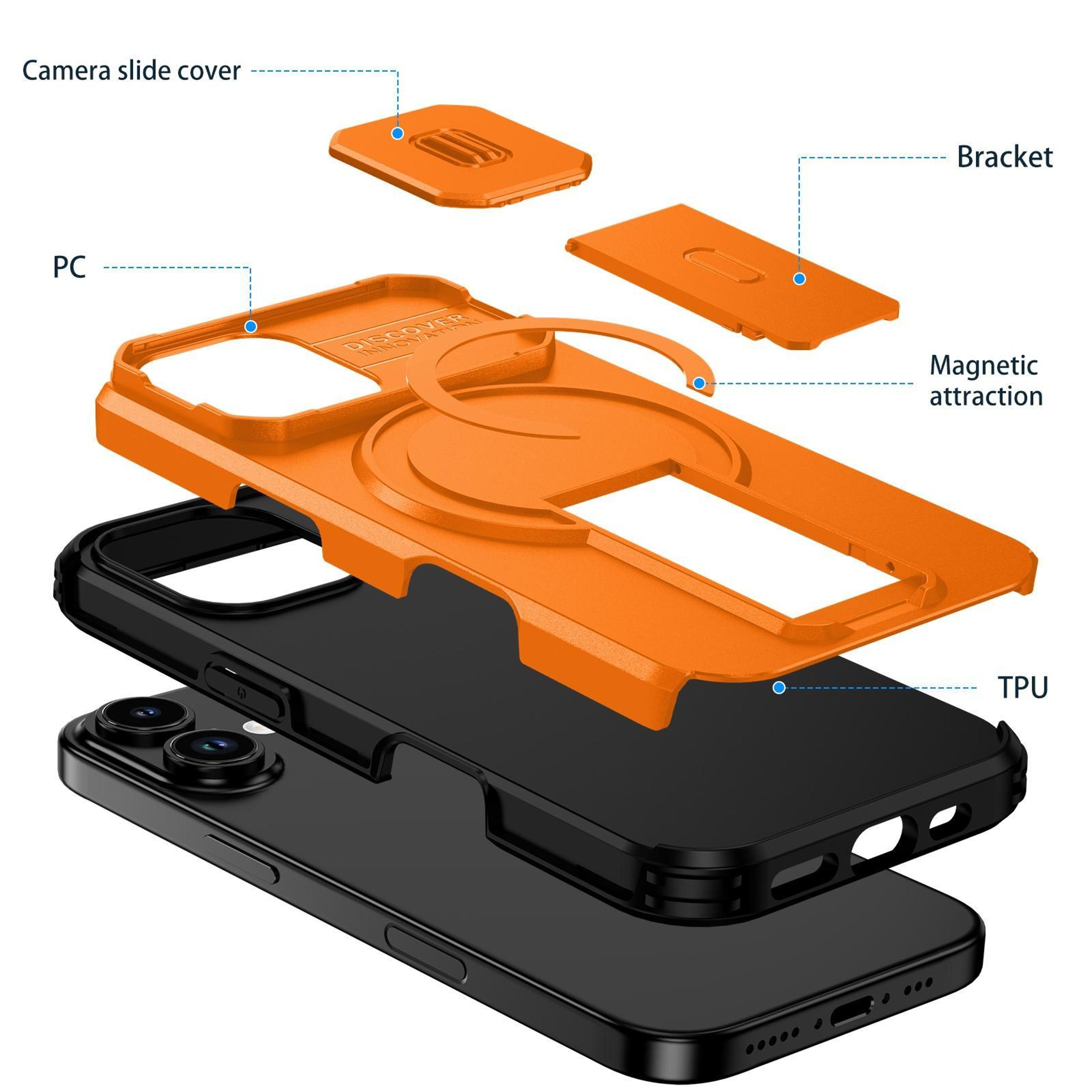 IPhone 18 MagSafe Case With Sliding Camera Cover And Magnetic Holder 8
