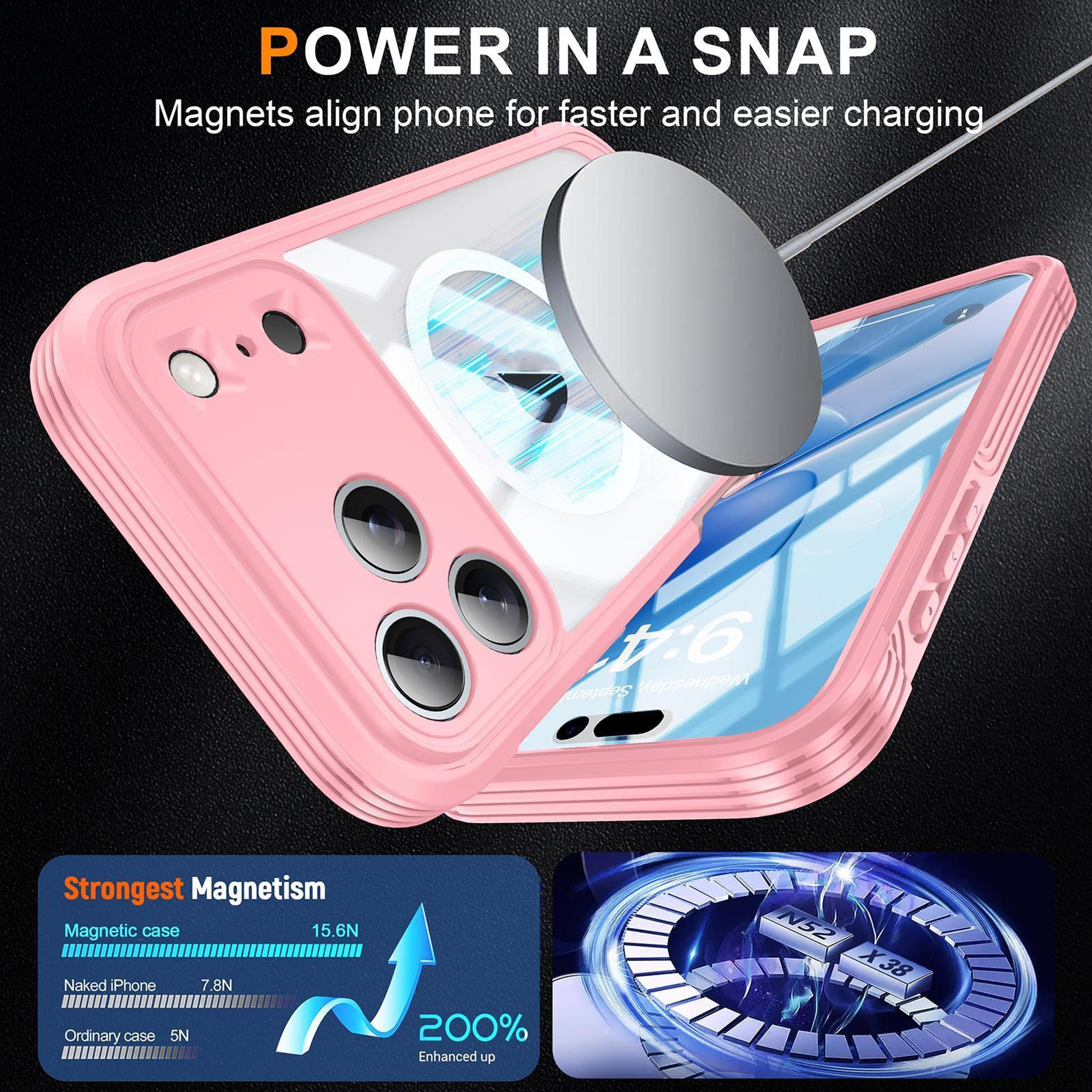 RedPepper IPhone 18 Pro MagSafe Tempered Glass Case In Pink 3