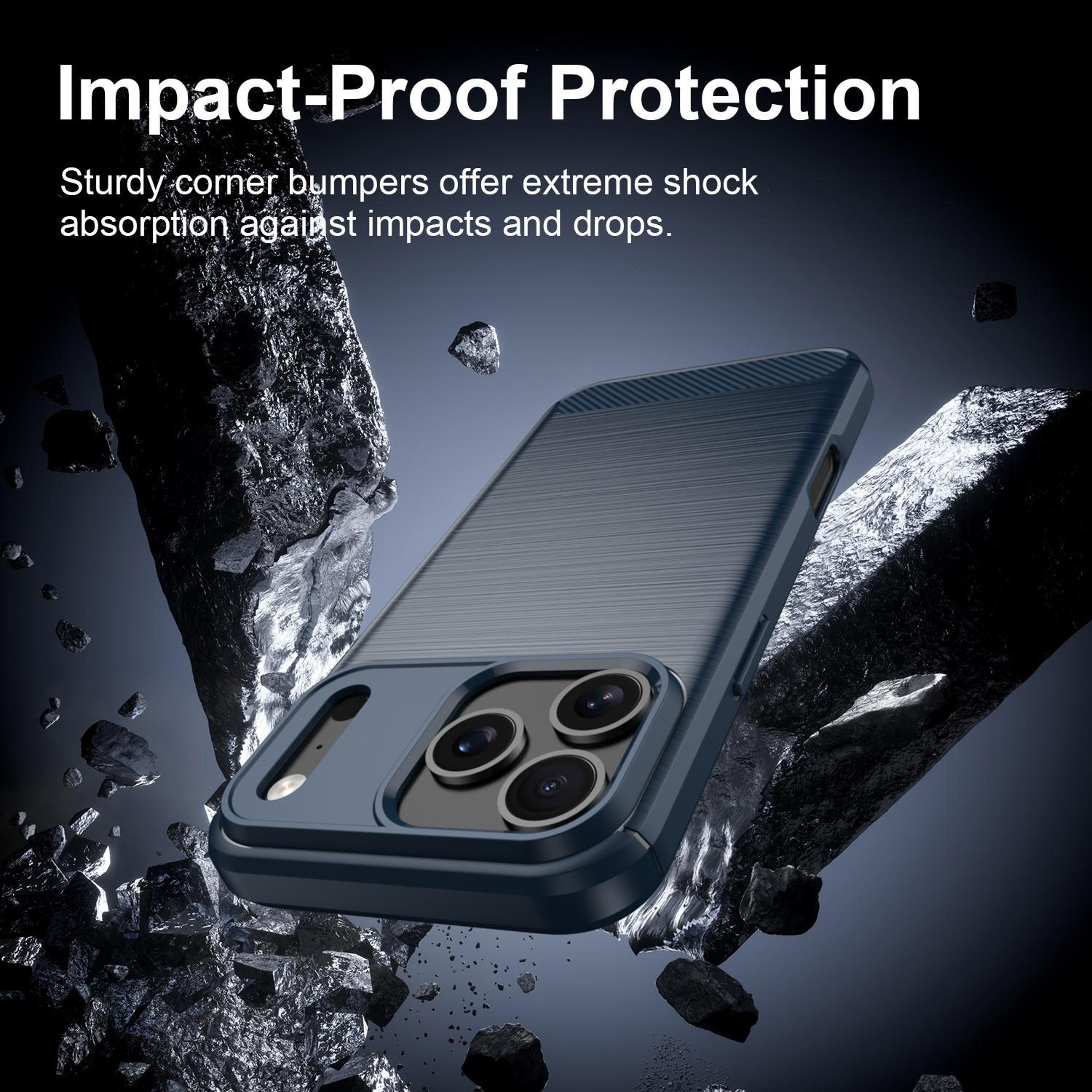 IPhone 18 Pro Max Carbon Fiber TPU Case With Brushed Texture Slim Shock Protection 3