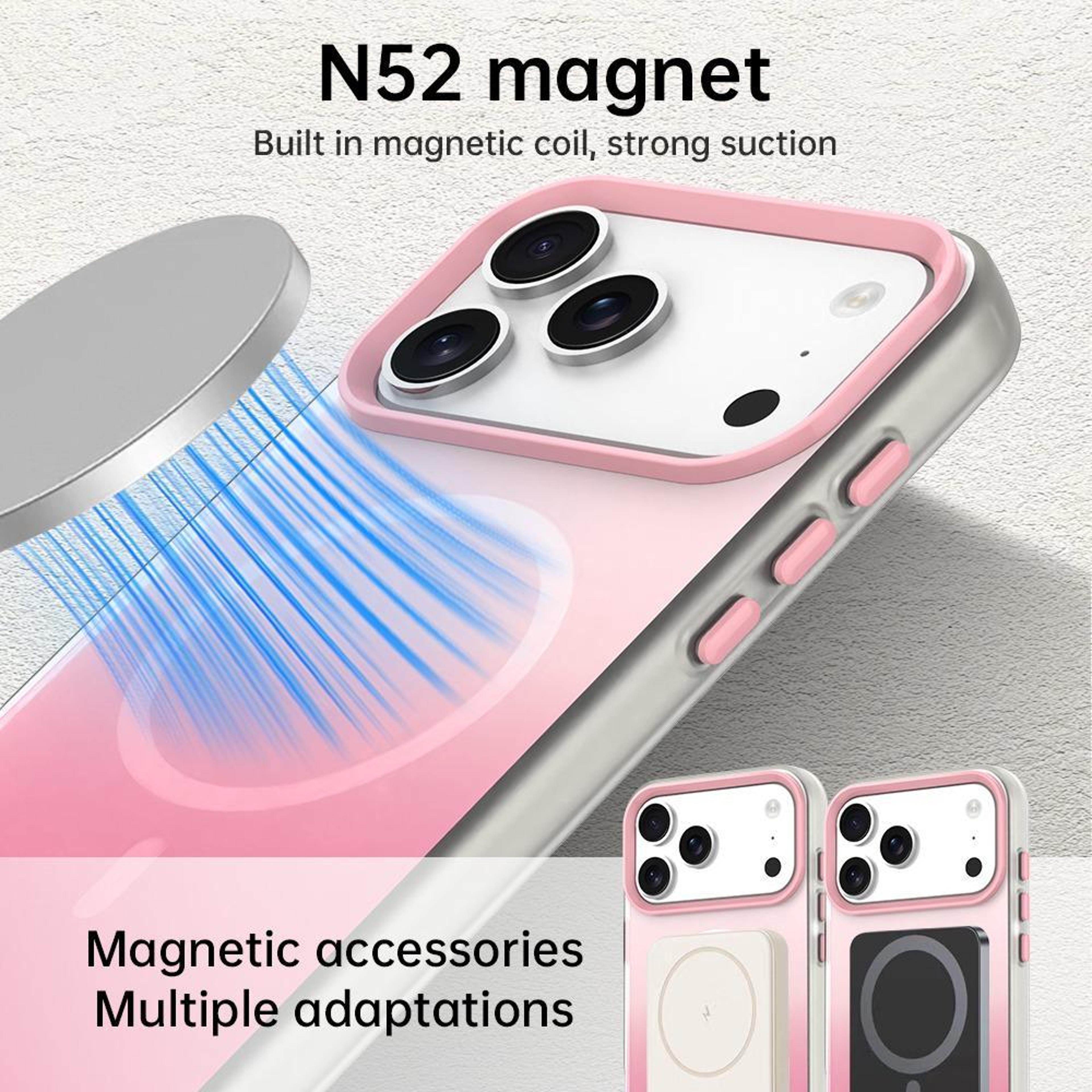 IPhone 18 Pro Gradient Magnetic Case With Shockproof Hybrid Protection 4