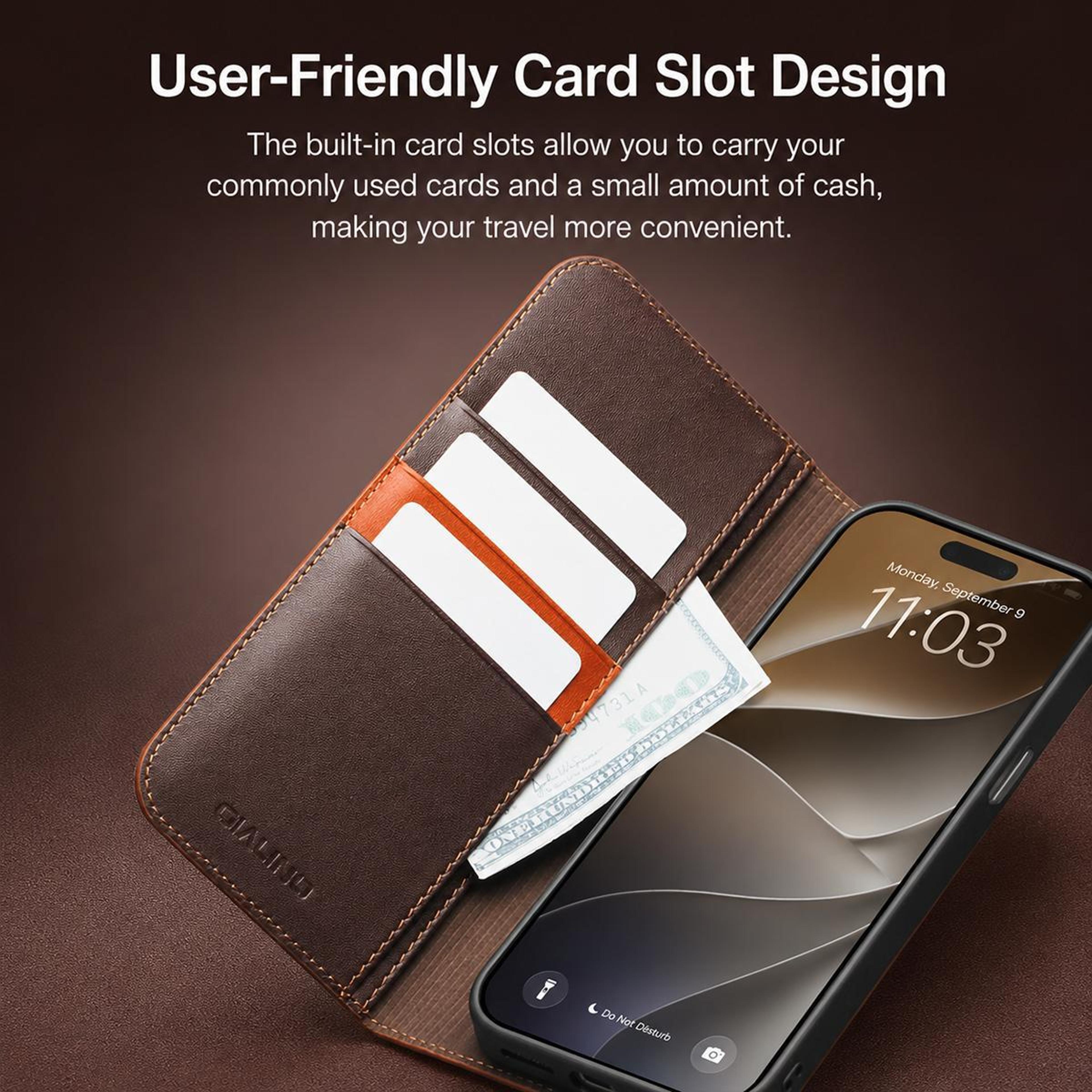 QIALINO Classic Gen2 Genuine Leather IPhone 18 Pro Max Case For Refined Everyday Protection 4