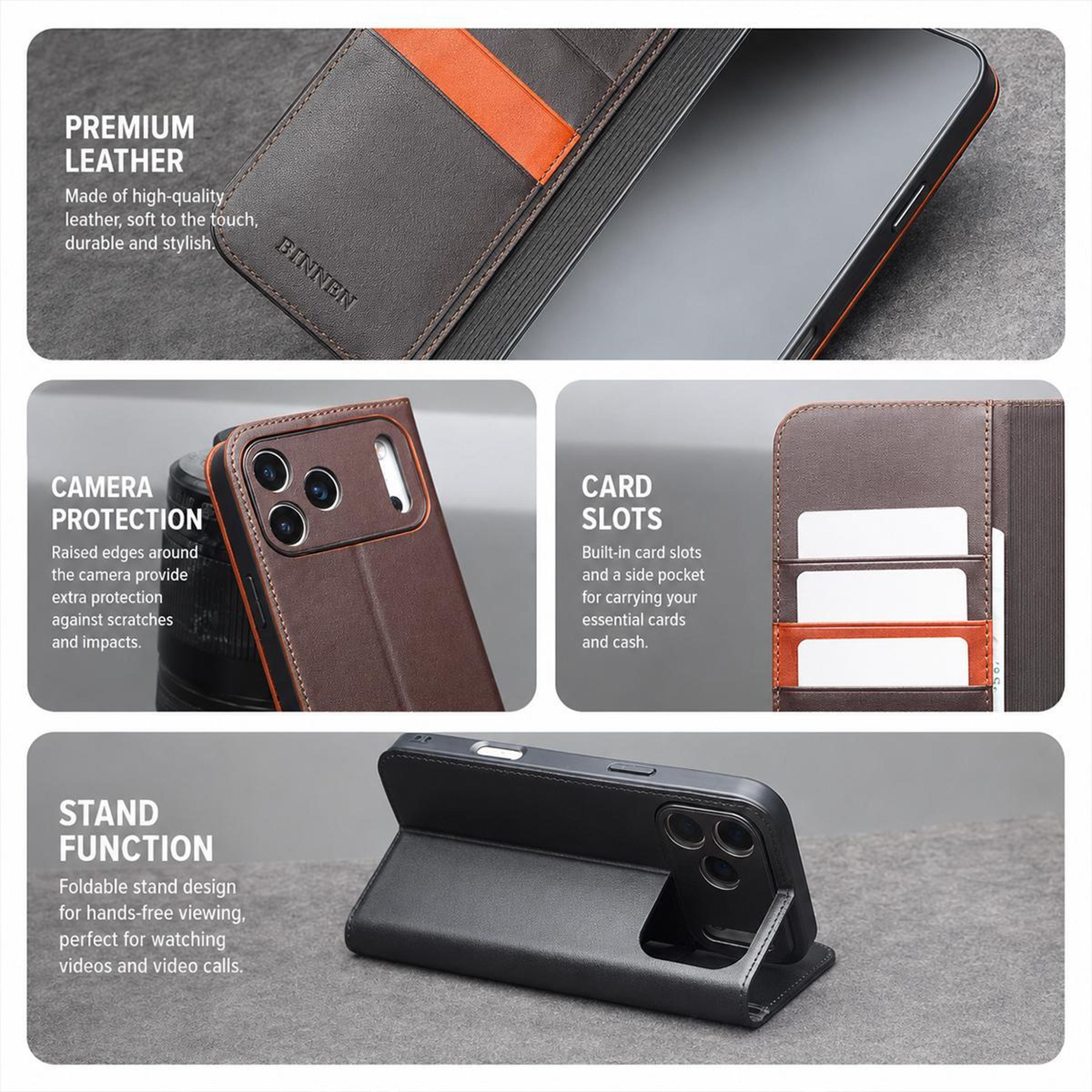 QIALINO Classic Gen2 Genuine Leather IPhone 18 Pro Max Case For Refined Everyday Protection 8