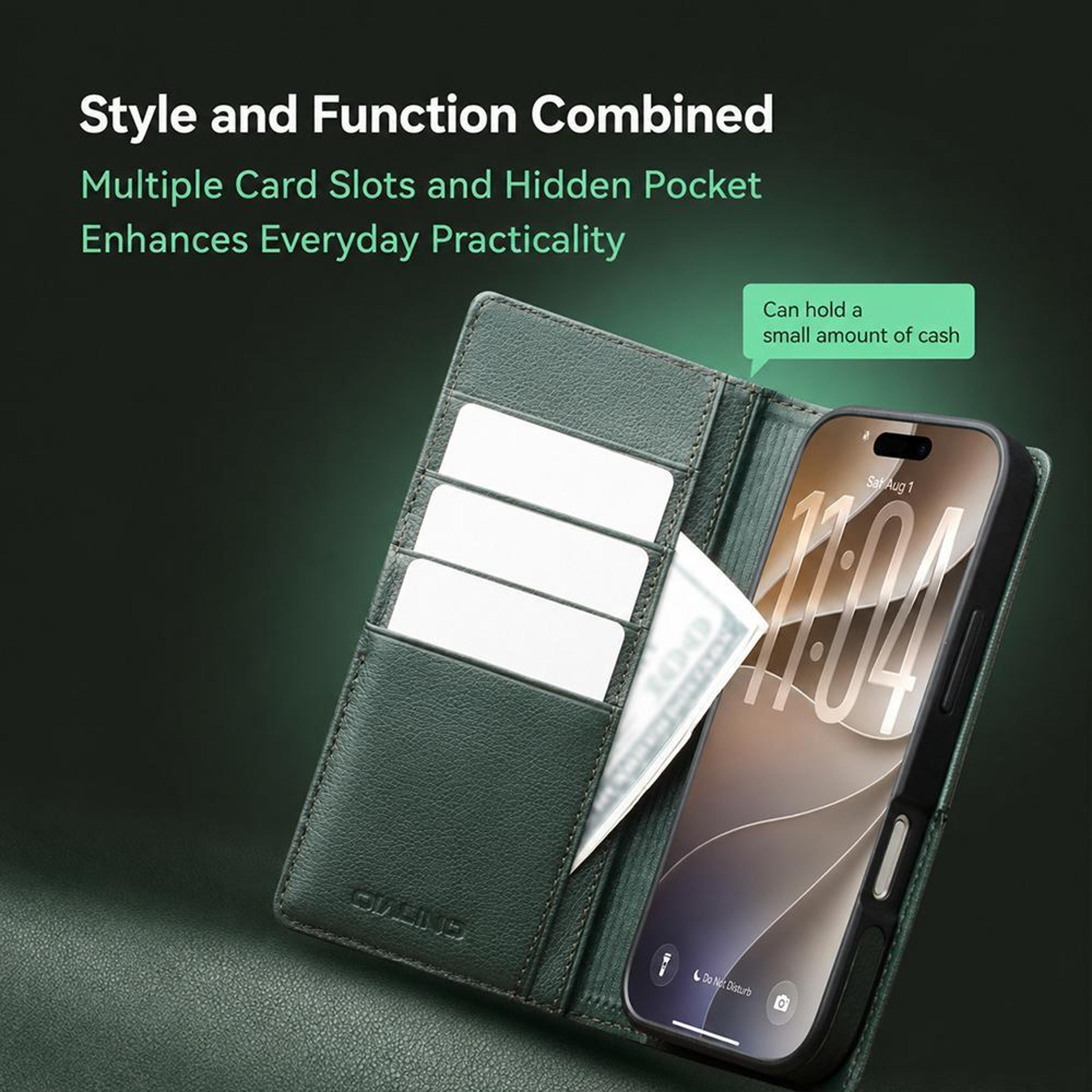 QIALINO IPhone 18 Pro Max Leather Wallet Case With Detachable Magnetic 2in1 Design 8
