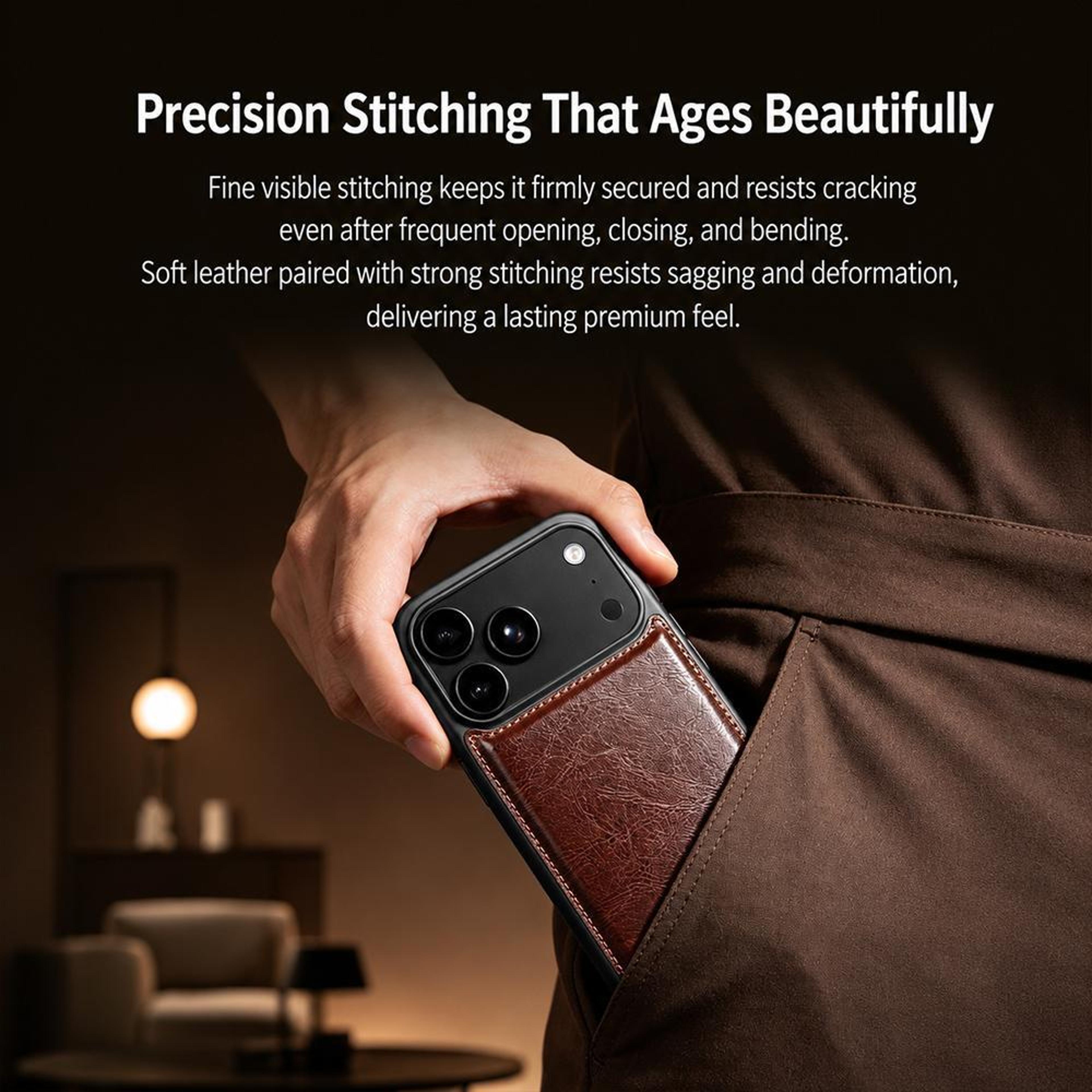 QIALINO Genuine Leather IPhone 18 Pro Max Case With Slim FullWrap Protection 4
