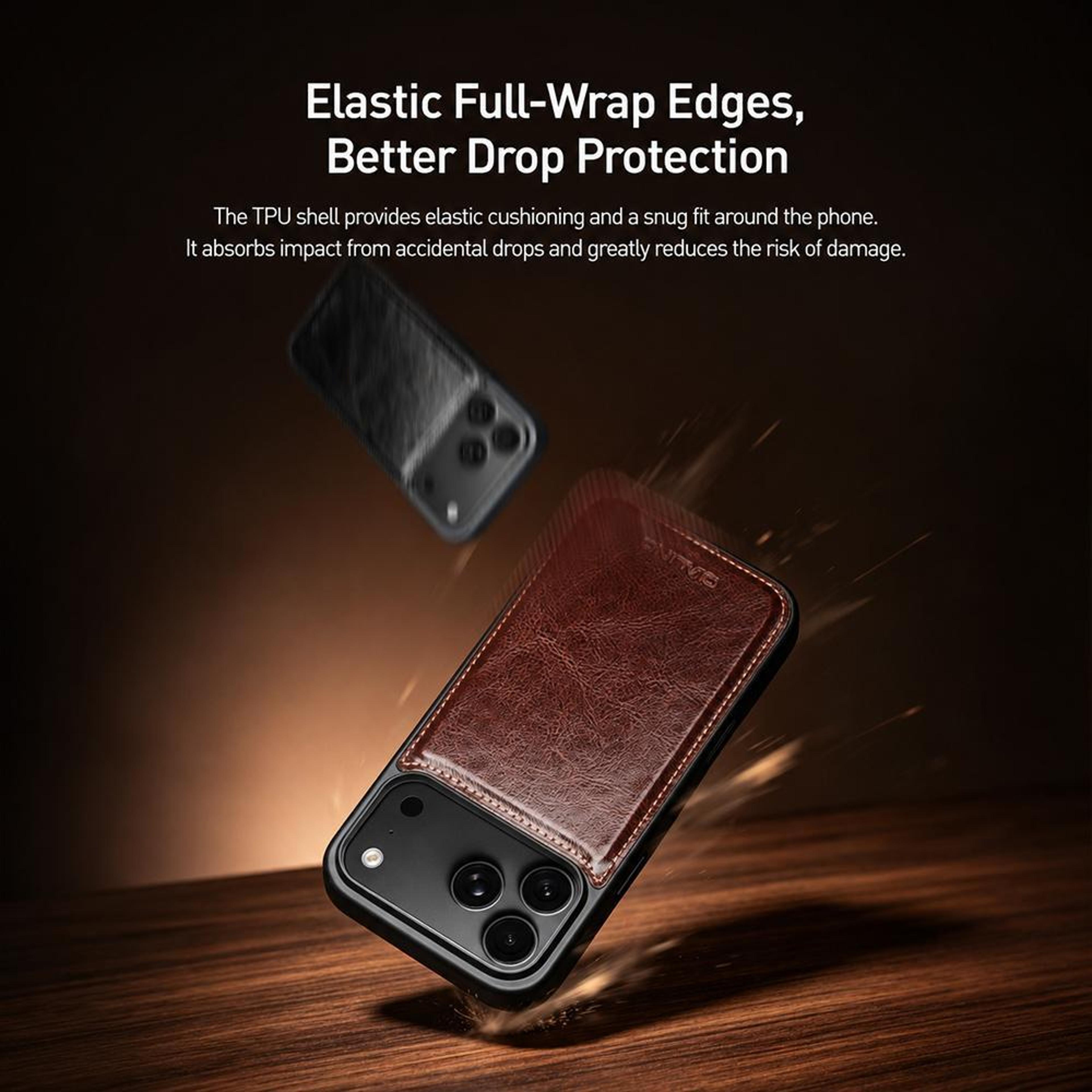 QIALINO Genuine Leather IPhone 18 Pro Max Case With Slim FullWrap Protection 5