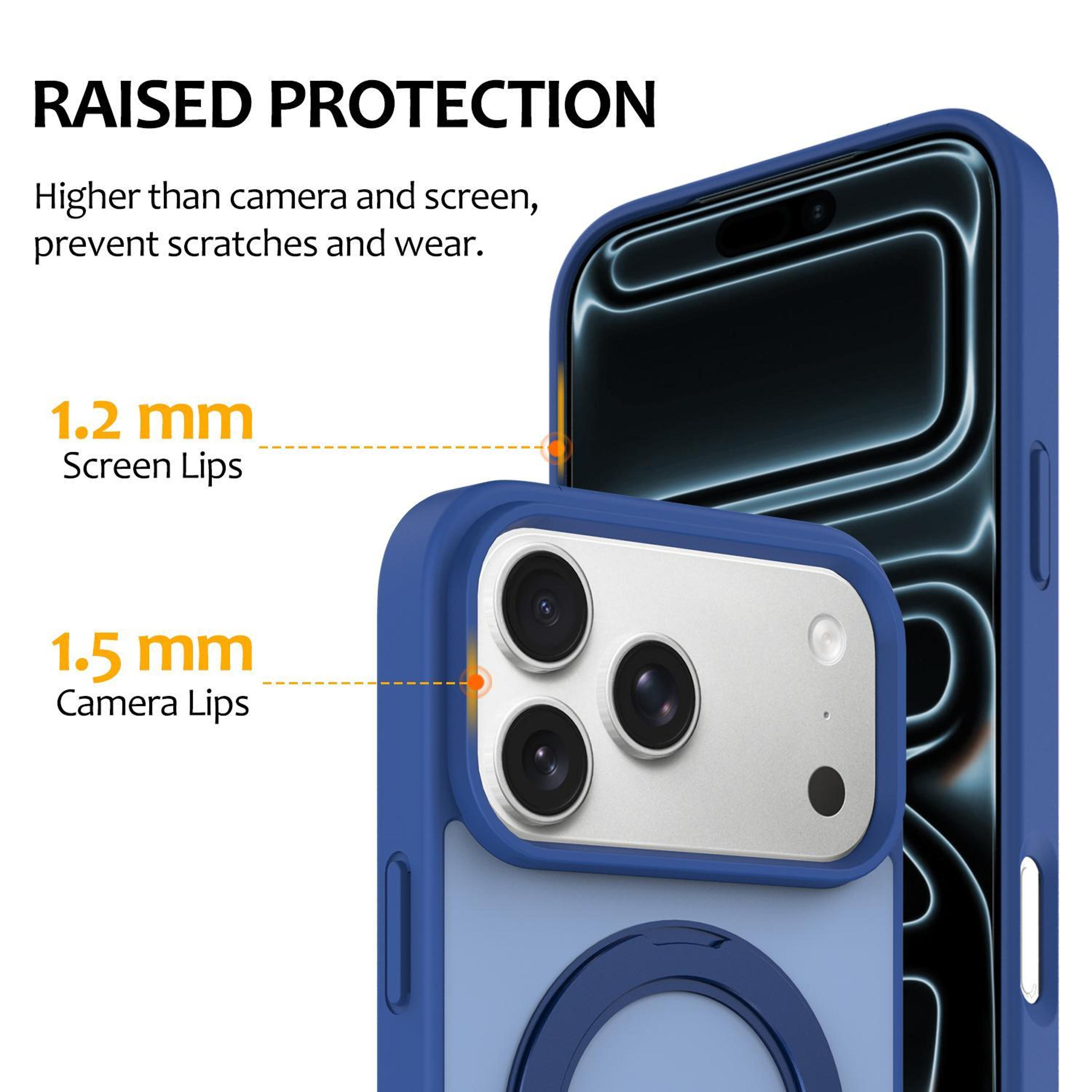 IPhone 18 Pro Max Case With 360 Rotating Kickstand And Magnetic Ring Matte Protective Cover 4