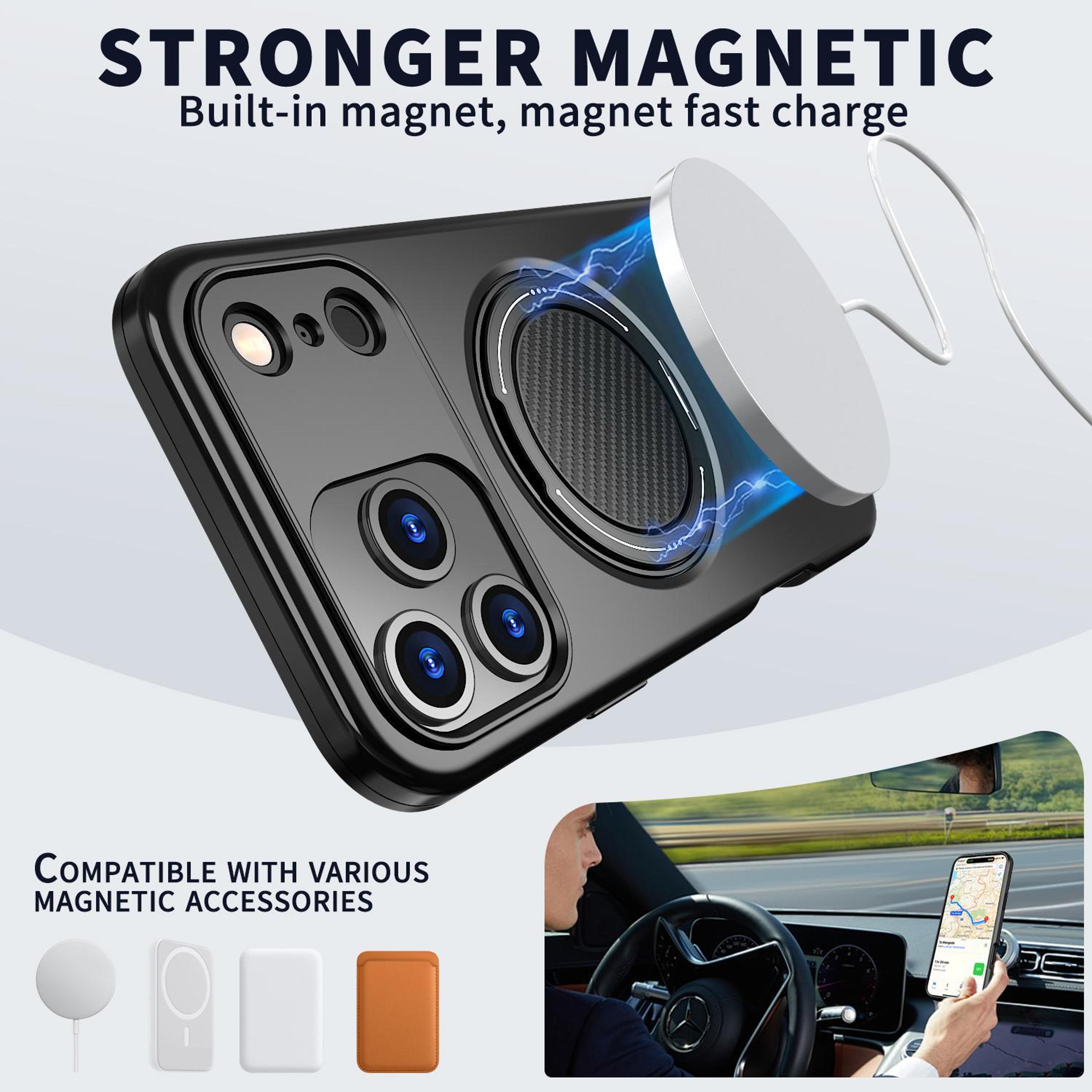 Kalebol IPhone 18 Pro MagSafe Case With 360Degree Rotating Stand And Shockproof TPU 1