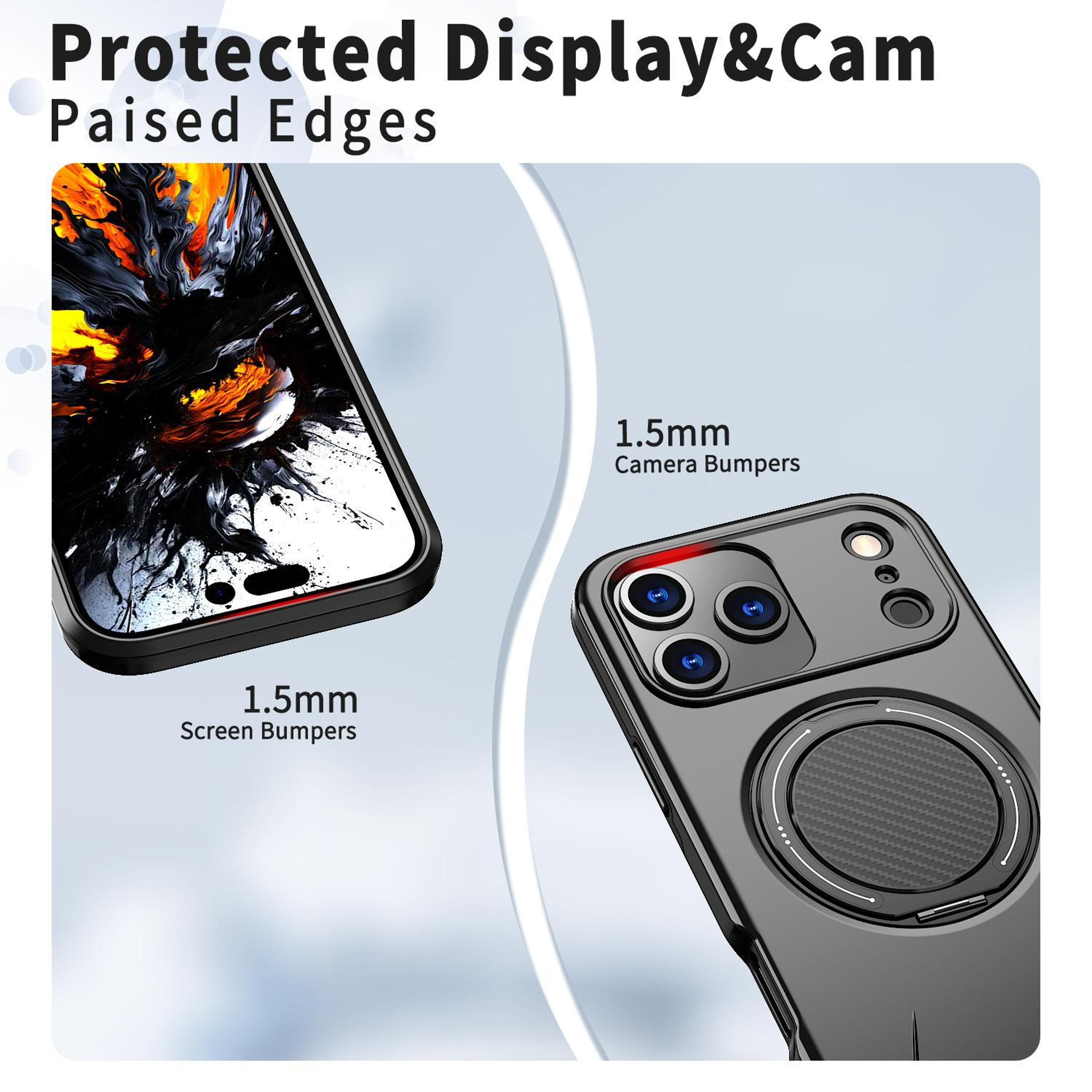 Kalebol IPhone 18 Pro MagSafe Case With 360Degree Rotating Stand And Shockproof TPU 4