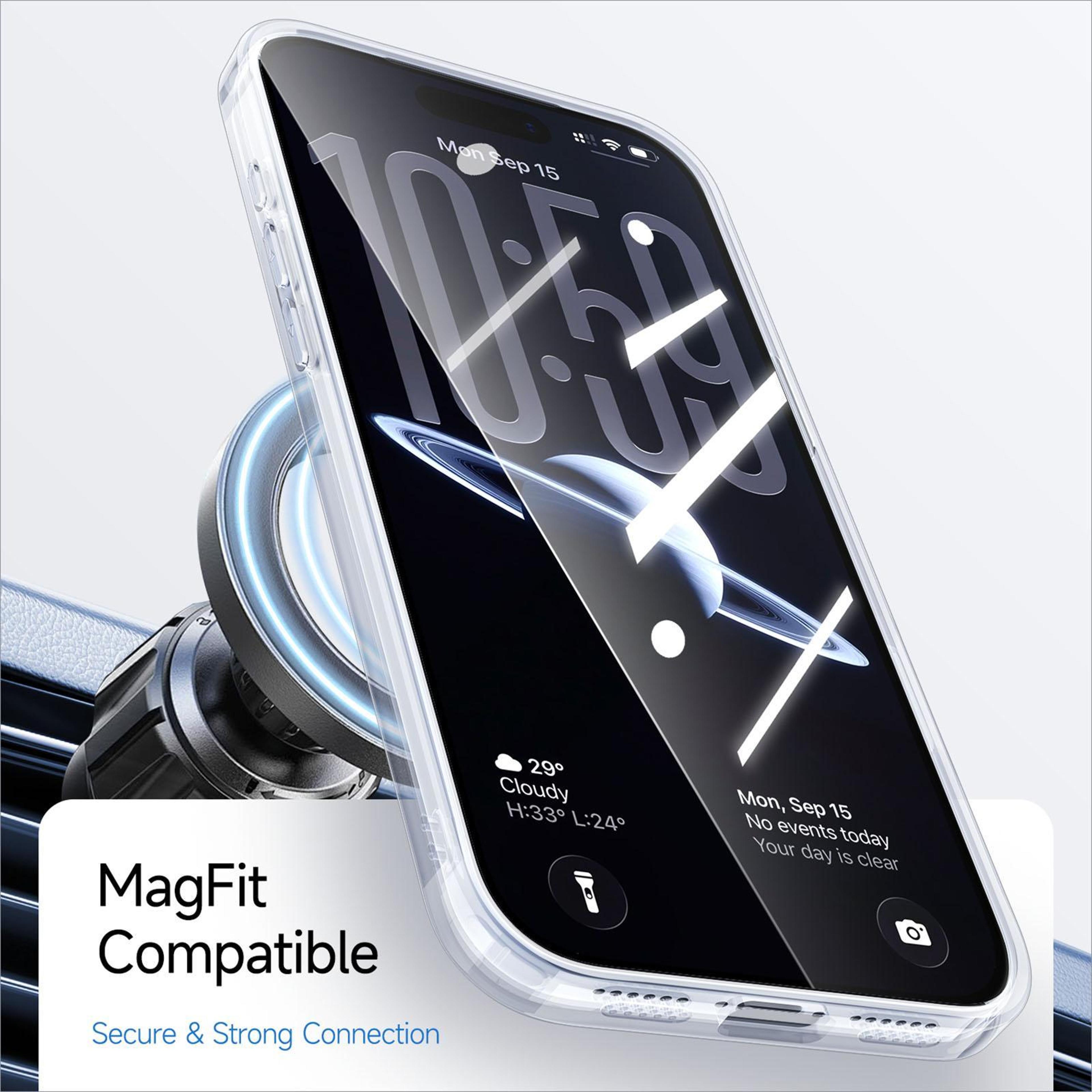 Kalebol IPhone 18 Pro Max MagSafe Clear Magnetic Case With N52 Magnet  Metal Camera Guard 6