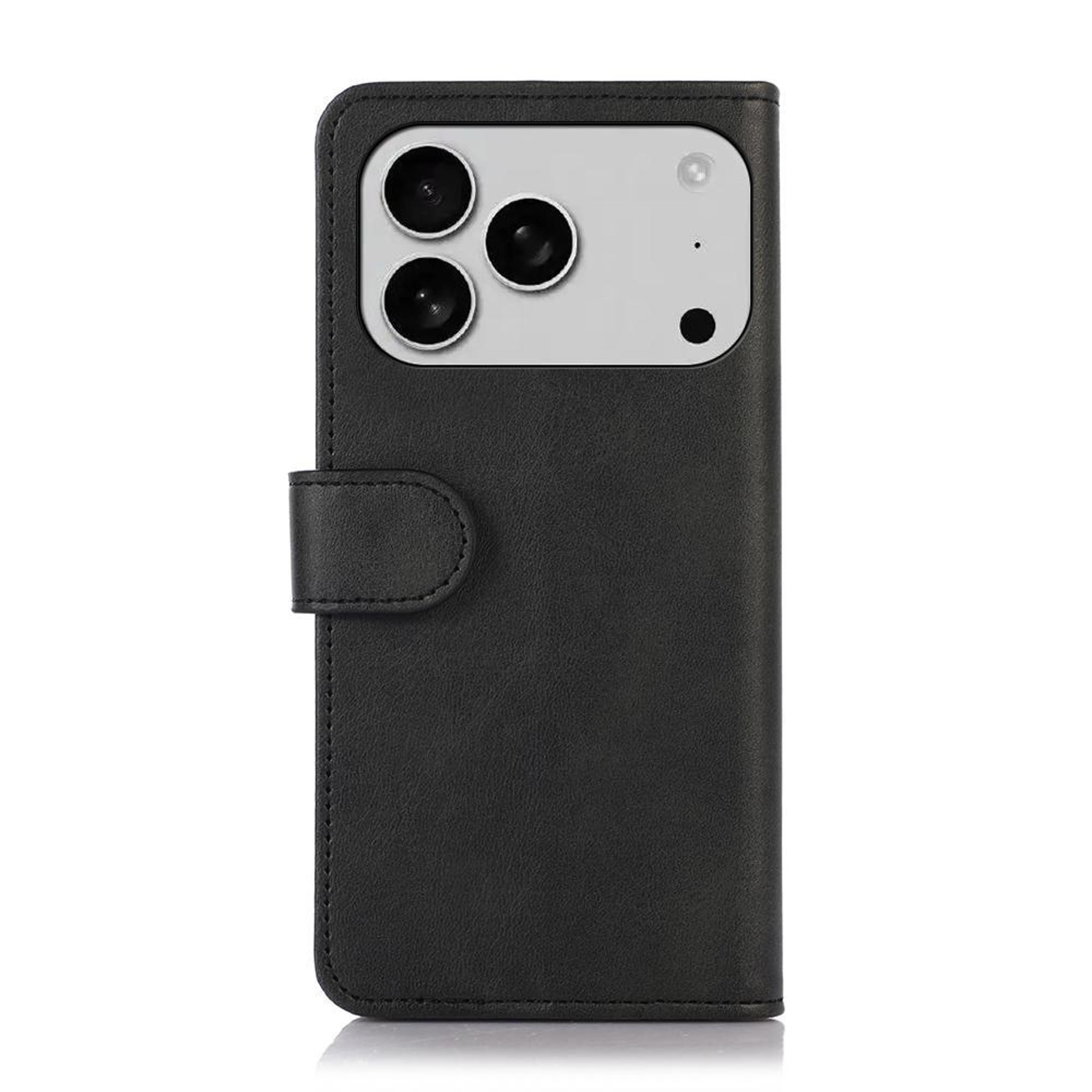 IPhone 18 Pro Max Wallet Case With CowTexture PU Leather Card Holder And Kickstand 3